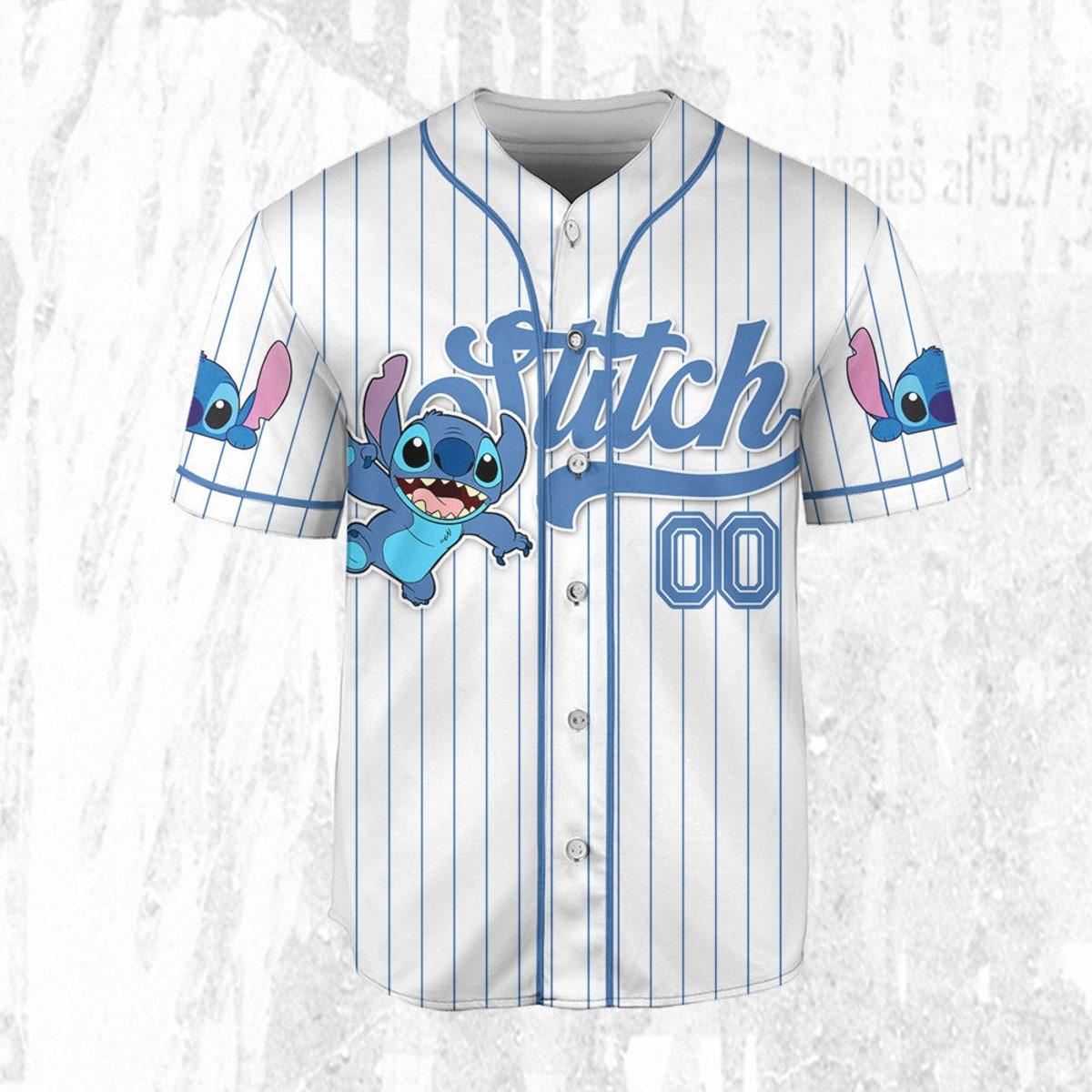 Custom Disney Lilo And Stitch Stitch Baseball Jersey 3