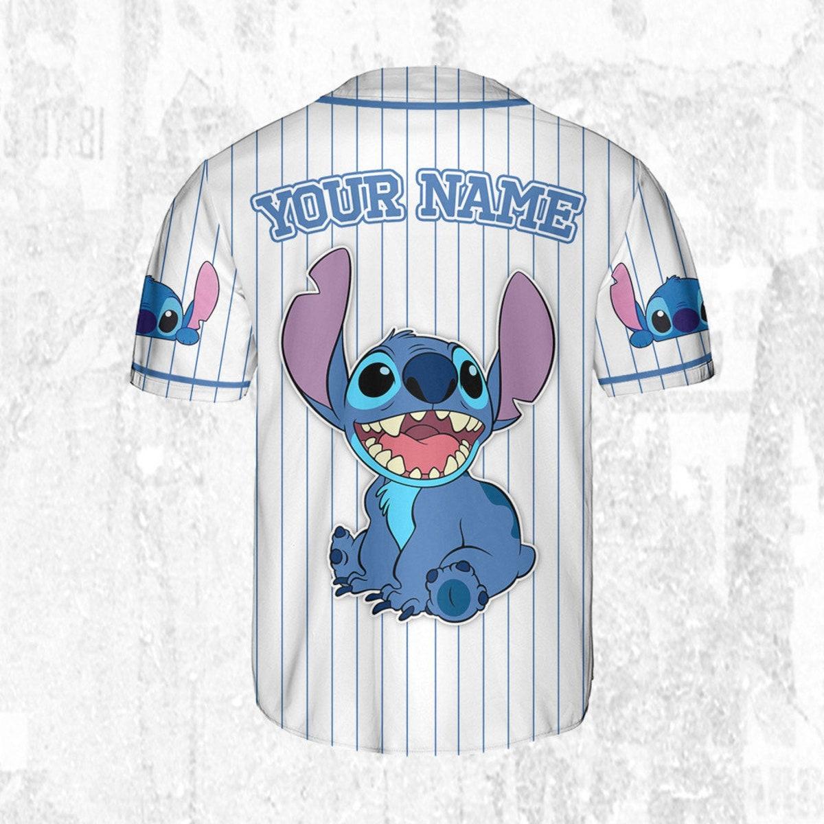 Custom Disney Lilo And Stitch Stitch Baseball Jersey 4