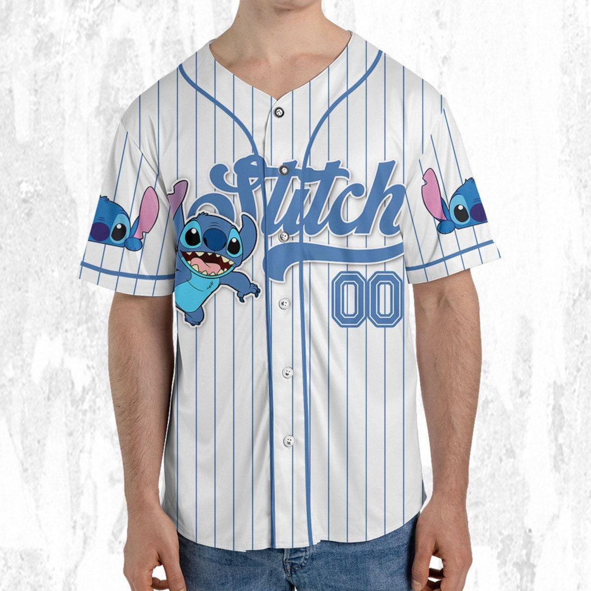 Custom Disney Lilo And Stitch Stitch Baseball Jersey 5