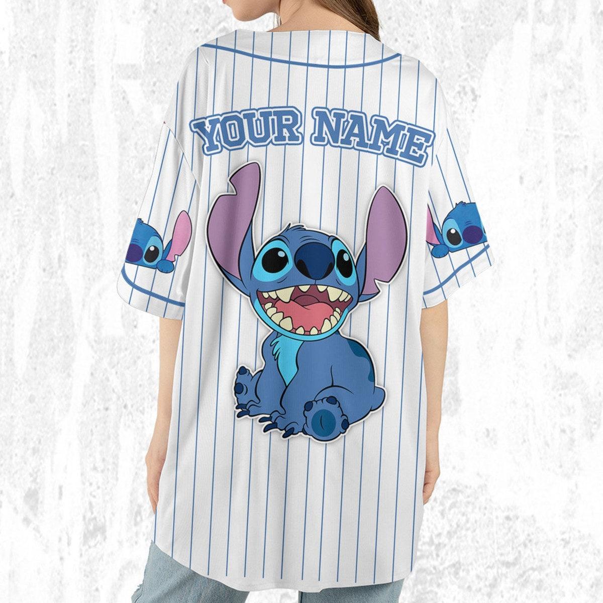 Custom Disney Lilo And Stitch Stitch Baseball Jersey 6