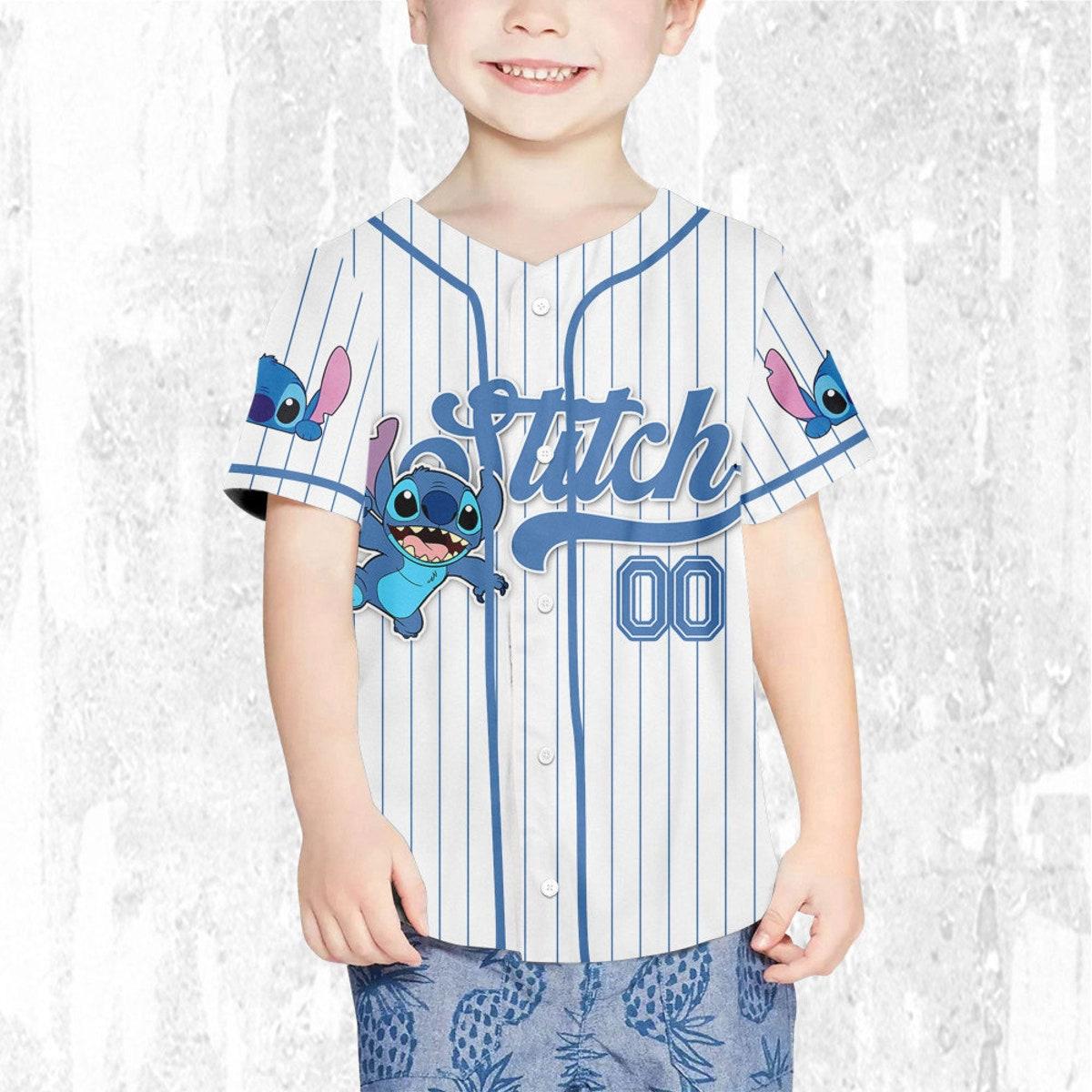 Custom Disney Lilo And Stitch Stitch Baseball Jersey 7