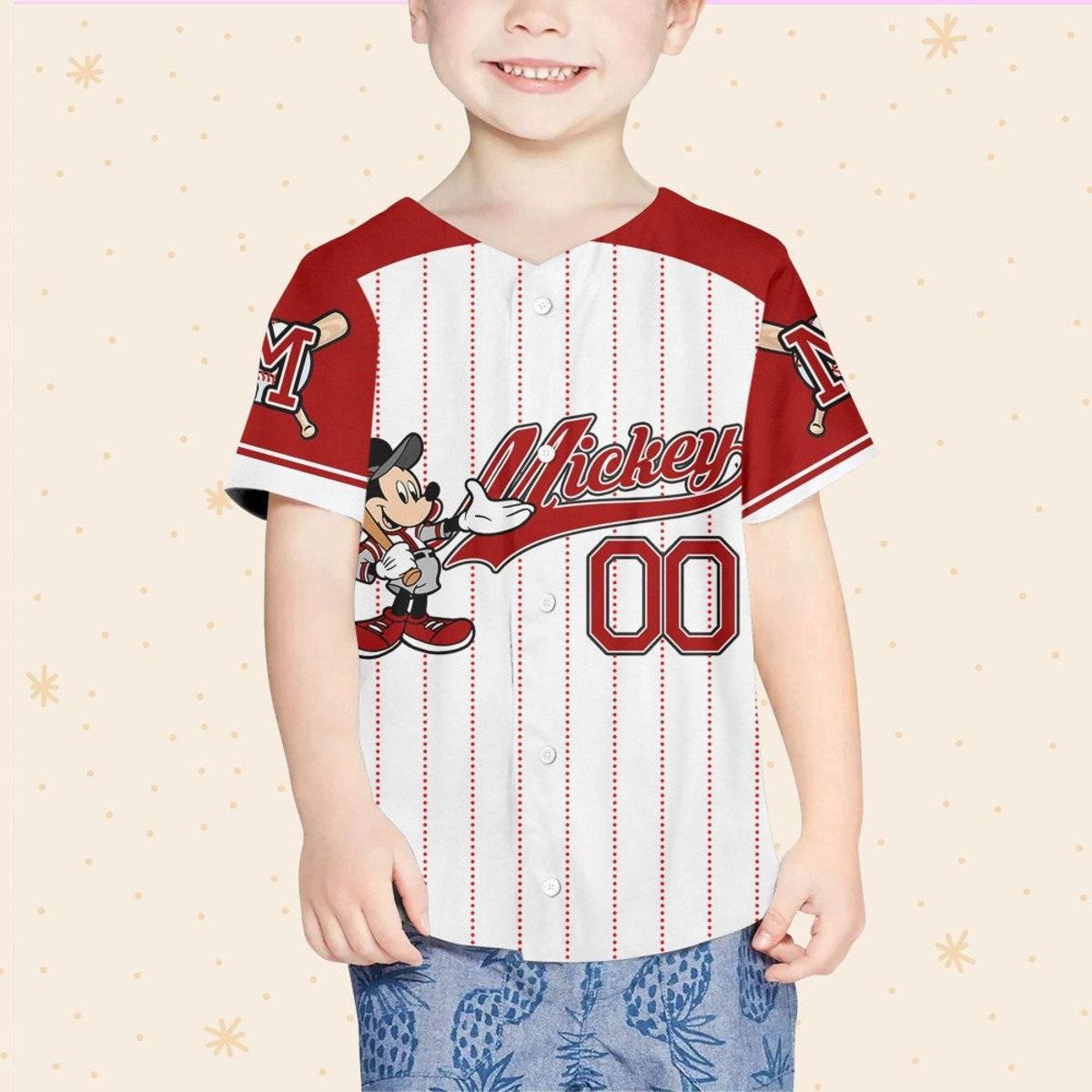 Custom Disney Mickey And Friends Simple Baseball Jersey 5