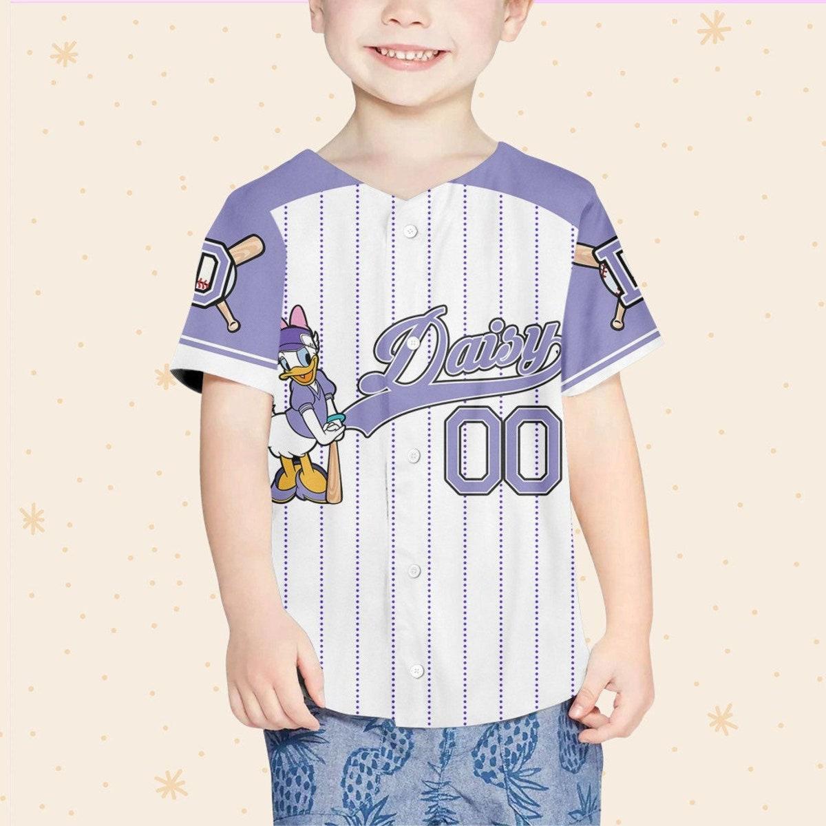 Custom Disney Mickey And Friends Simple Baseball Jersey 7