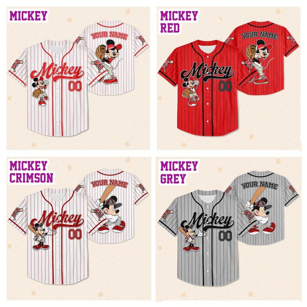 Custom Disney Mickey And Friends Special Simple Baseball Jersey 2