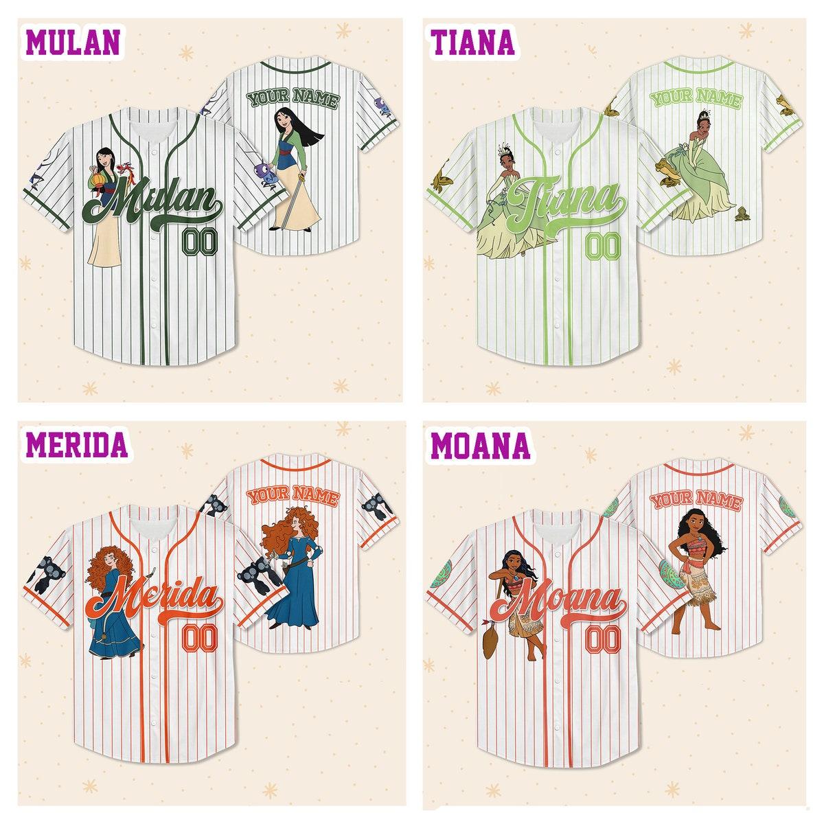 Custom Disney Princess Simple Collection Baseball Jersey 4