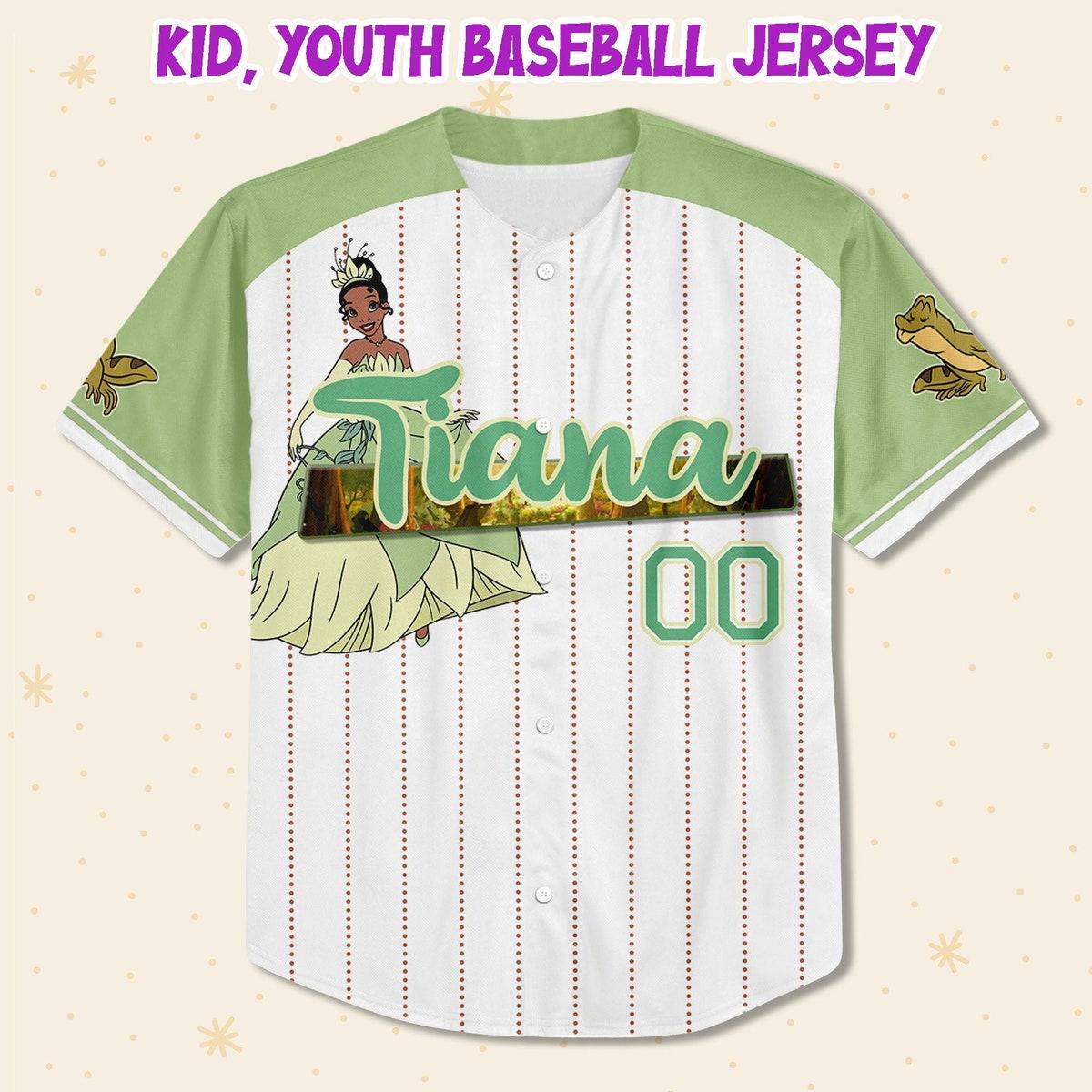 Custom Disney Princess Tiana Princess And The Frog Baseball Jersey 2