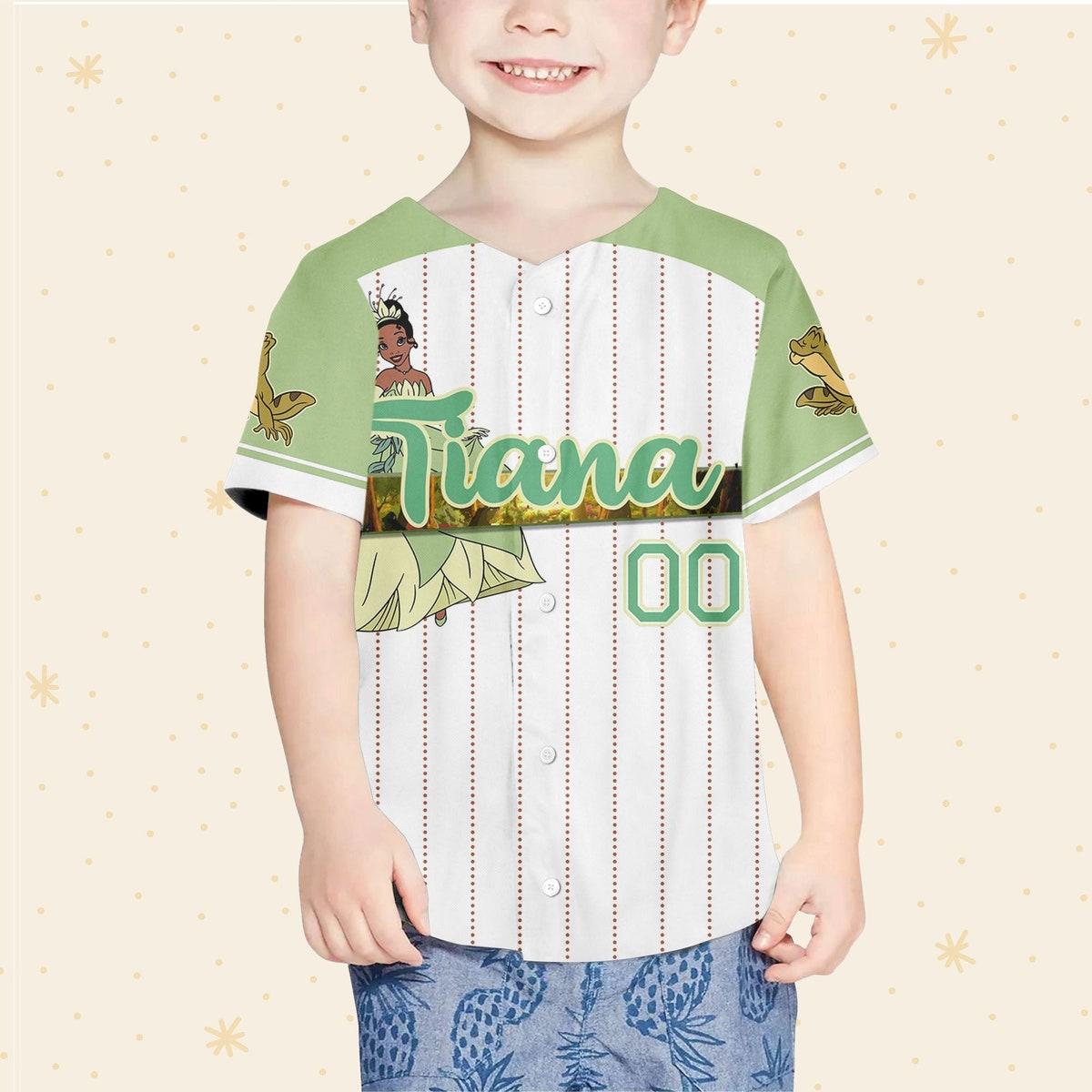 Custom Disney Princess Tiana Princess And The Frog Baseball Jersey 4