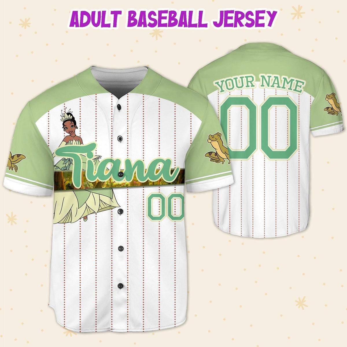 Custom Disney Princess Tiana Princess And The Frog Baseball Jersey 5