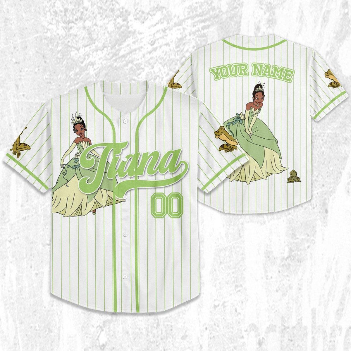 Custom Disney Princess Tiana Princess And The Frog Simple Baseball Jersey 2