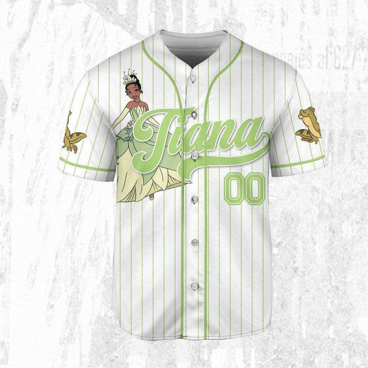 Custom Disney Princess Tiana Princess And The Frog Simple Baseball Jersey 3