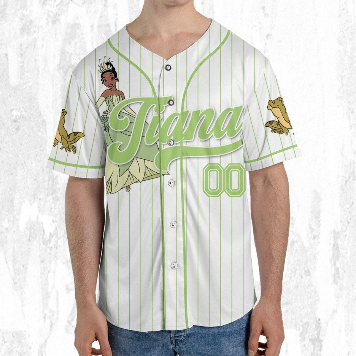 Custom Disney Princess Tiana Princess And The Frog Simple Baseball Jersey 5