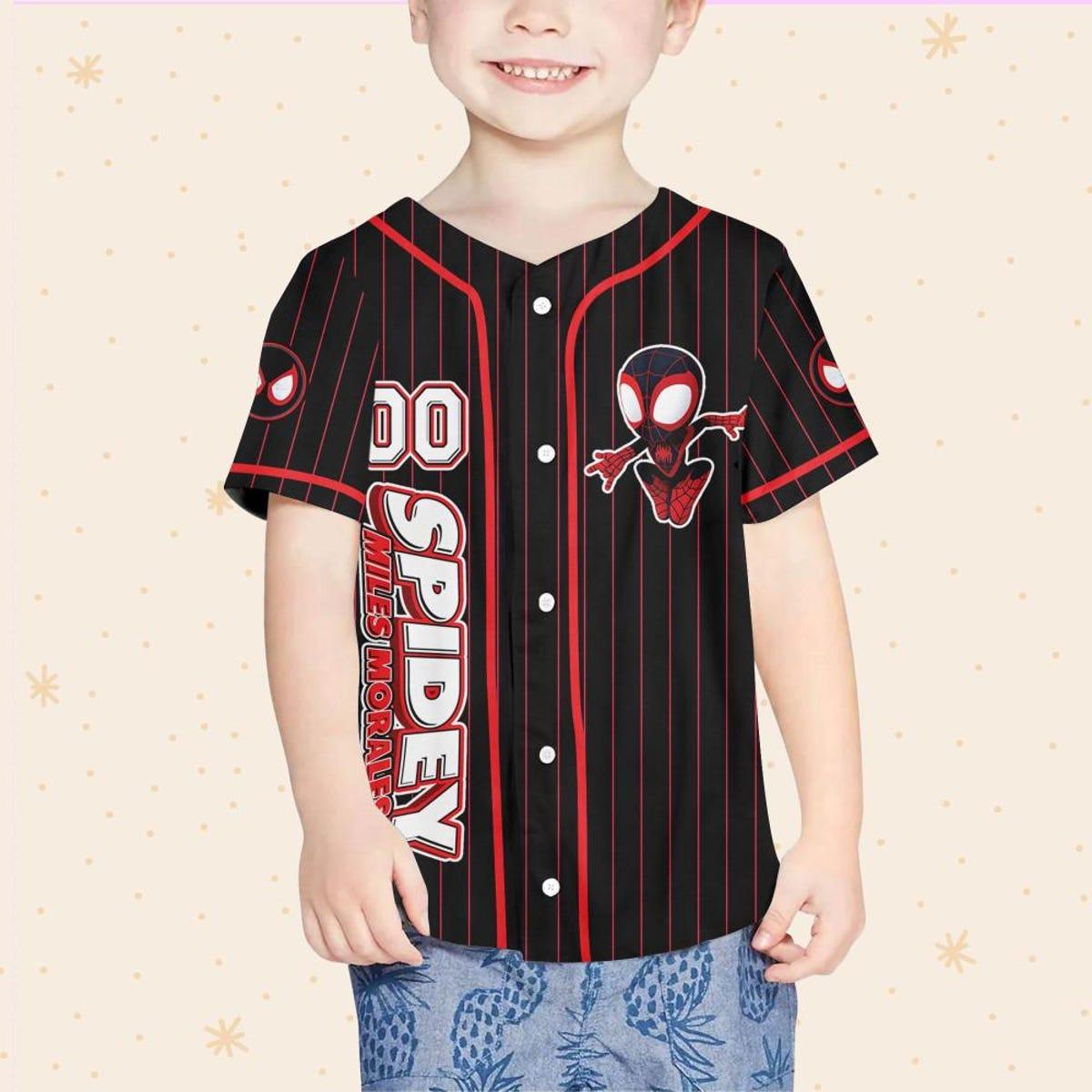 Custom Disney Spidey And Friends Miles Morales Baseball Jersey 4