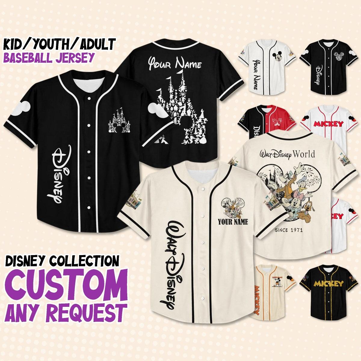 Custom Disney Team Disneyland Personalized Collection Baseball Jersey 1