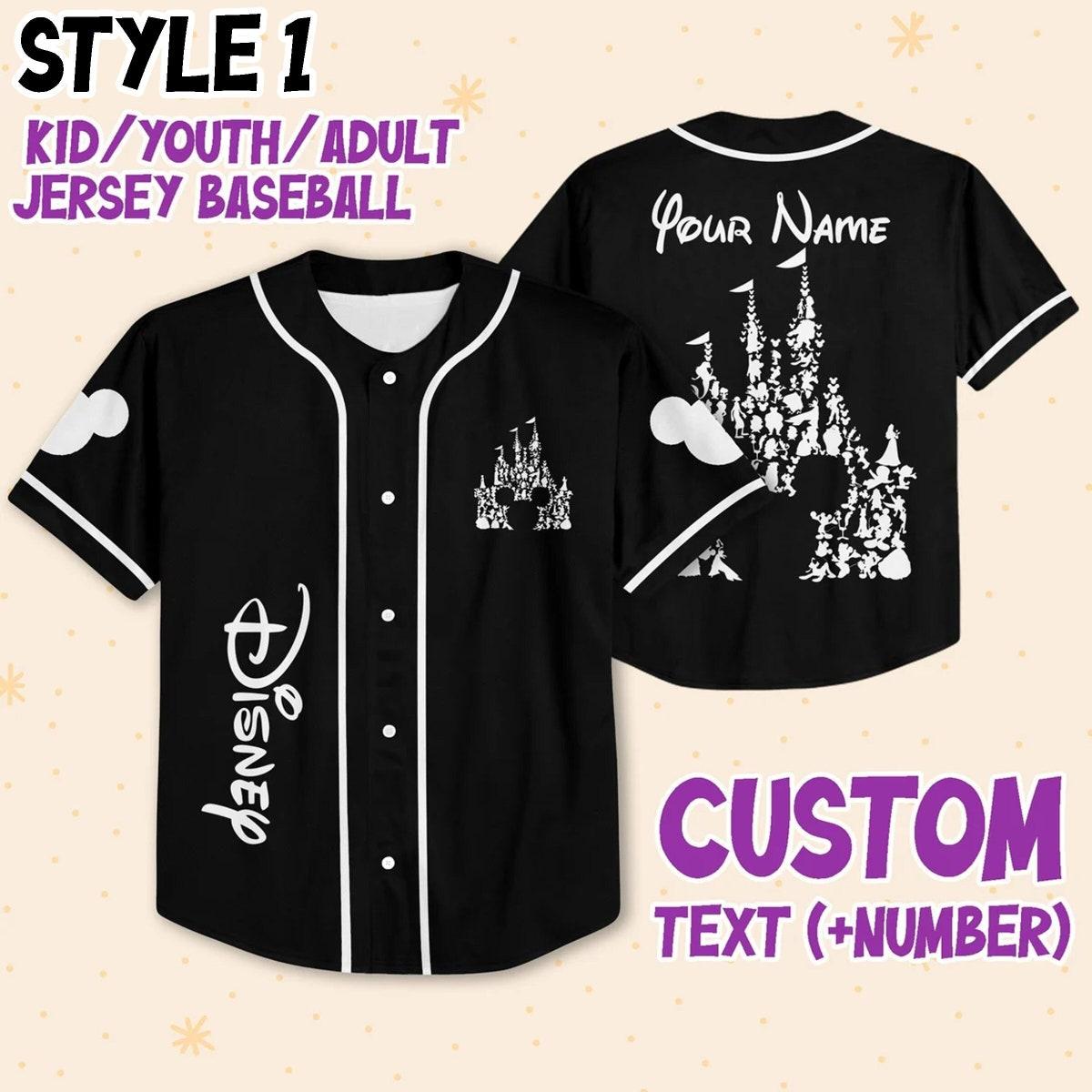 Custom Disney Team Disneyland Personalized Collection Baseball Jersey 2