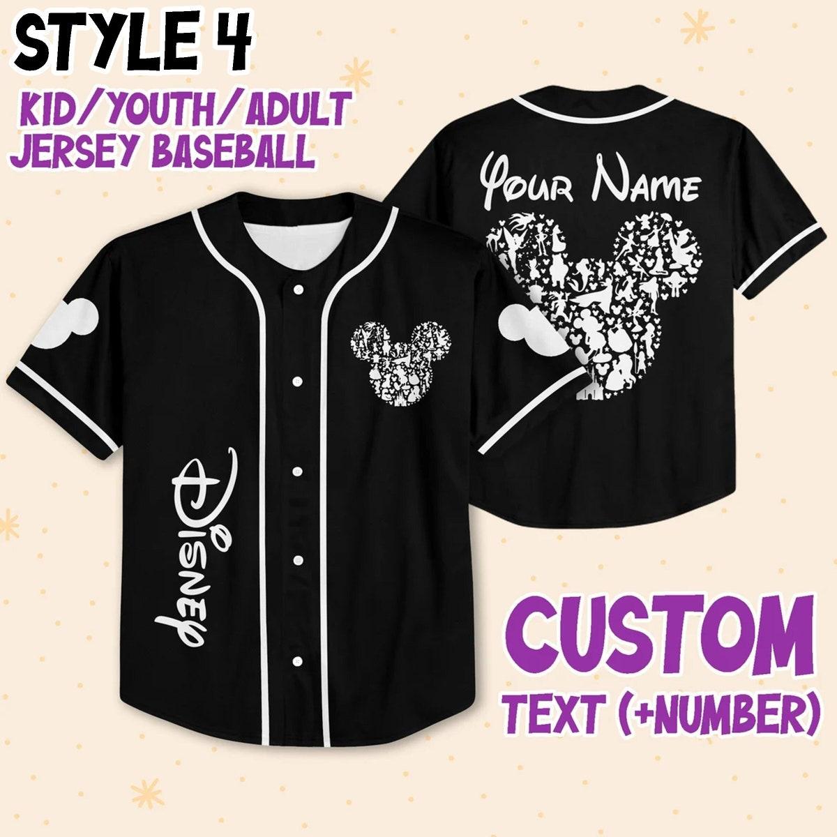 Custom Disney Team Disneyland Personalized Collection Baseball Jersey 5