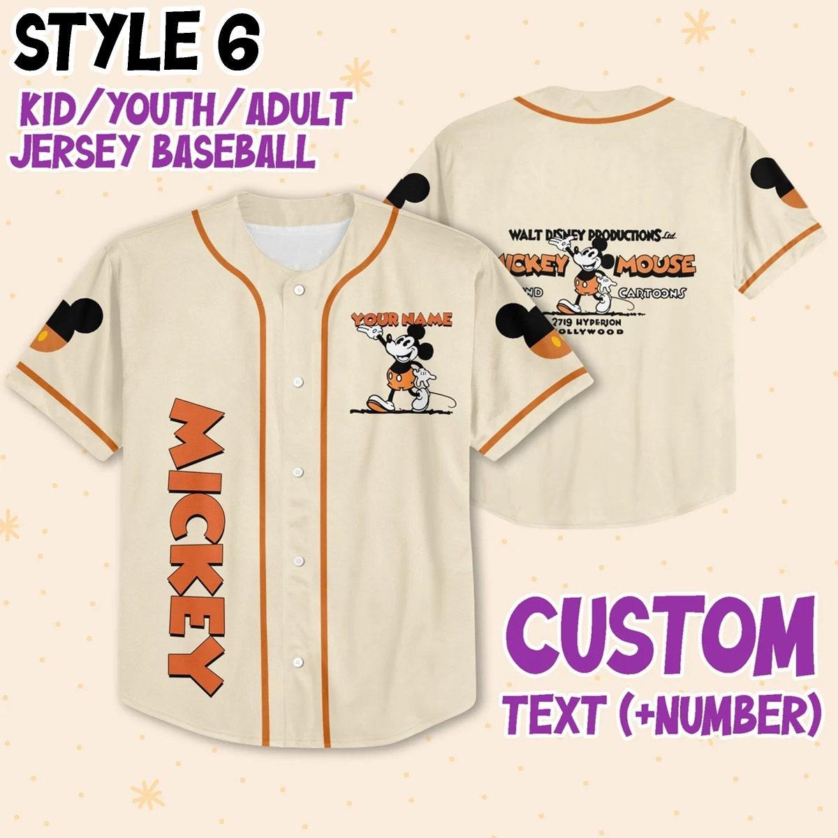 Custom Disney Team Disneyland Personalized Collection Baseball Jersey 7