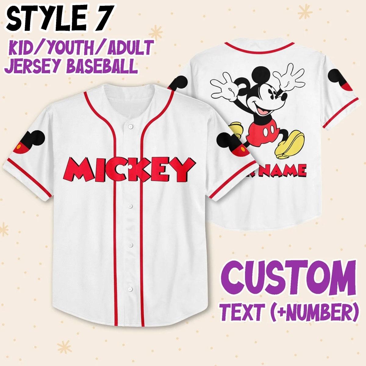 Custom Disney Team Disneyland Personalized Collection Baseball Jersey 8