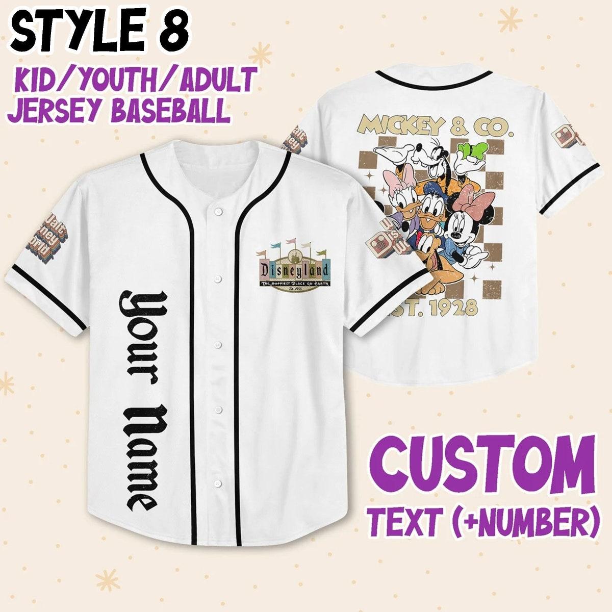 Custom Disney Team Disneyland Personalized Collection Baseball Jersey 9