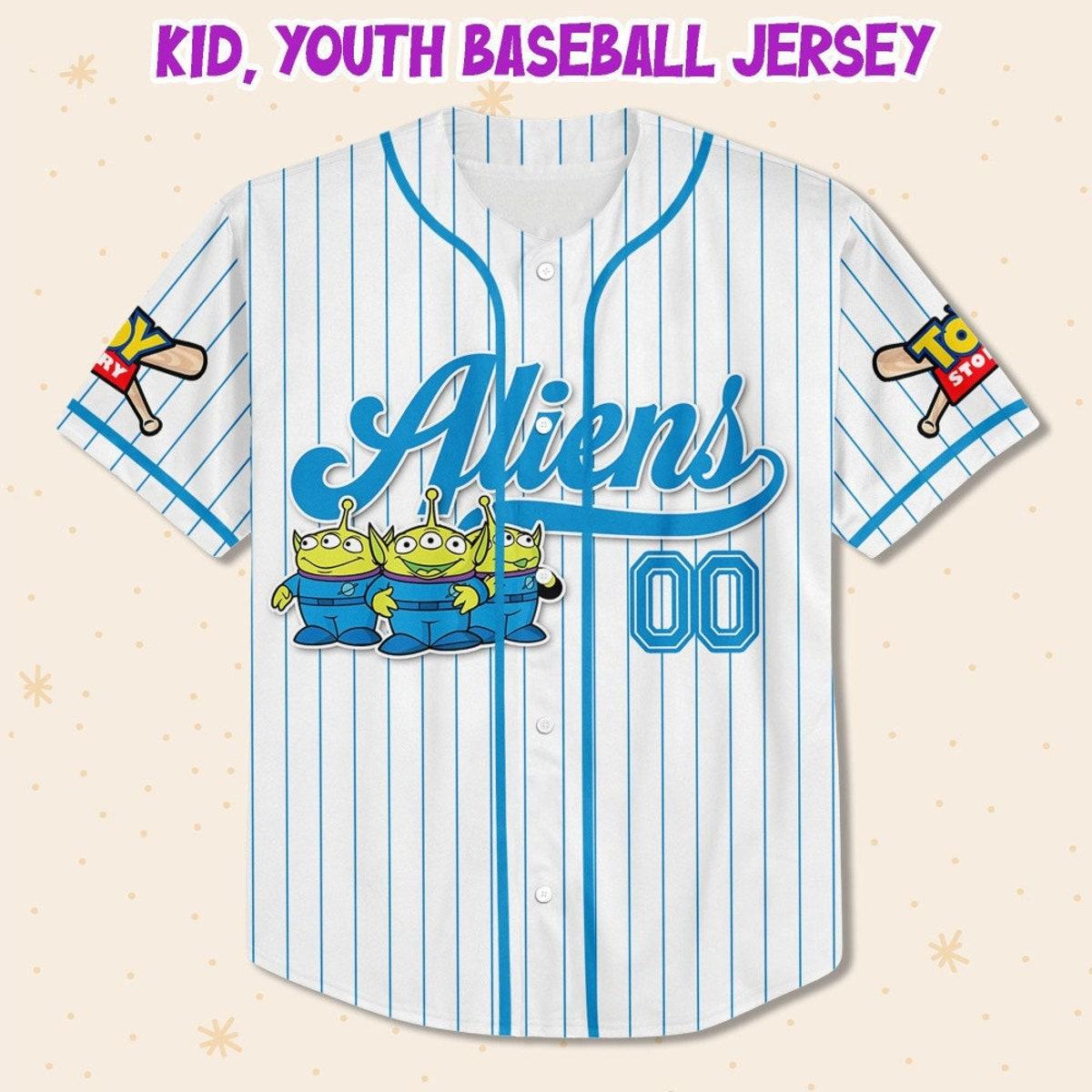 Custom Disney Toy Story Aliens Baseball Baseball Jersey 2