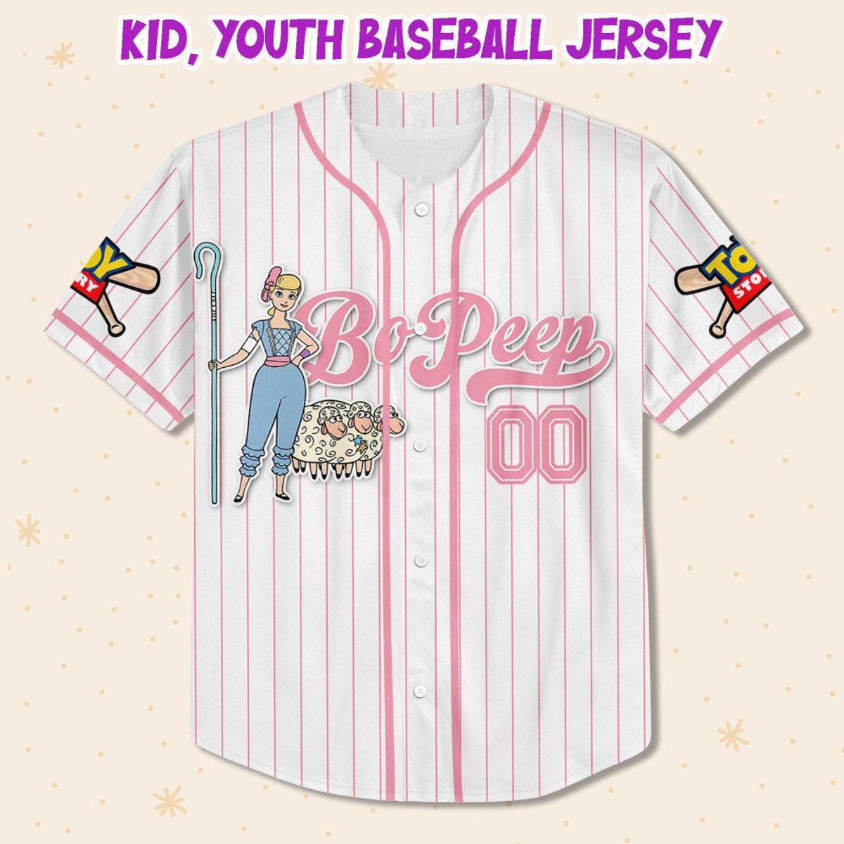 Custom Disney Toy Story Bo Peep Custom Name Baseball Jersey 2