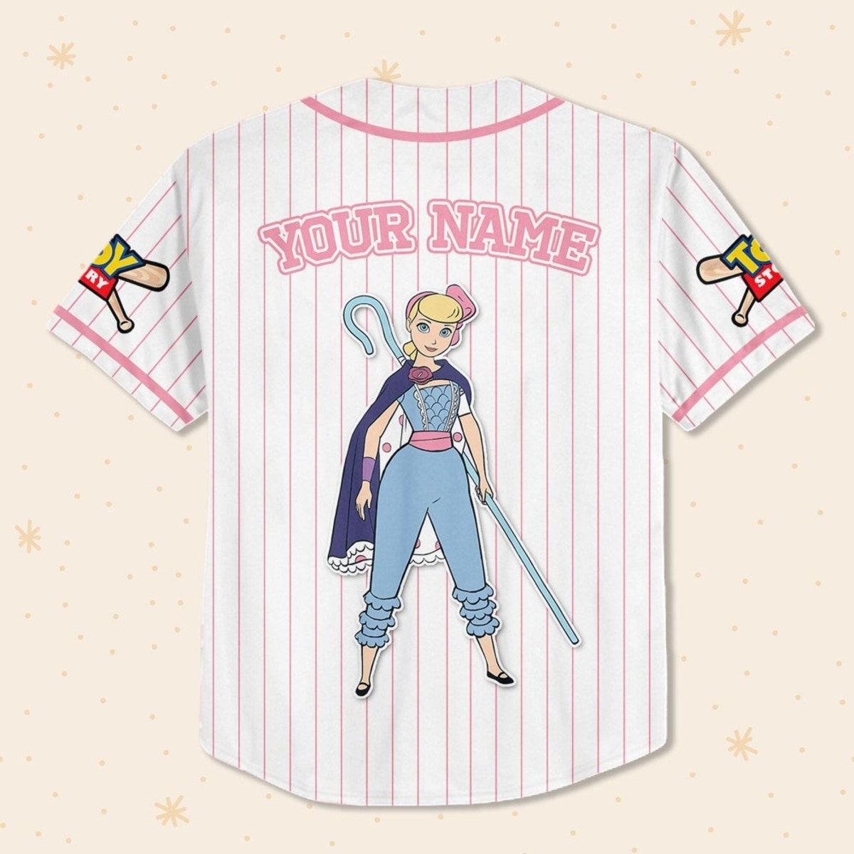 Custom Disney Toy Story Bo Peep Custom Name Baseball Jersey 3