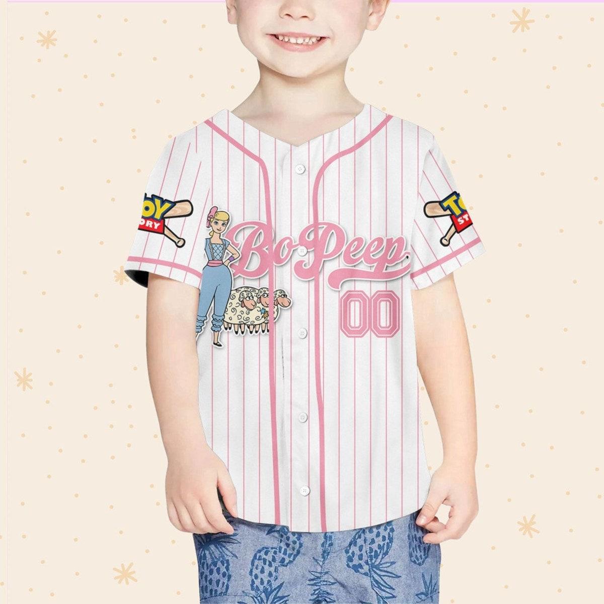 Custom Disney Toy Story Bo Peep Custom Name Baseball Jersey 4