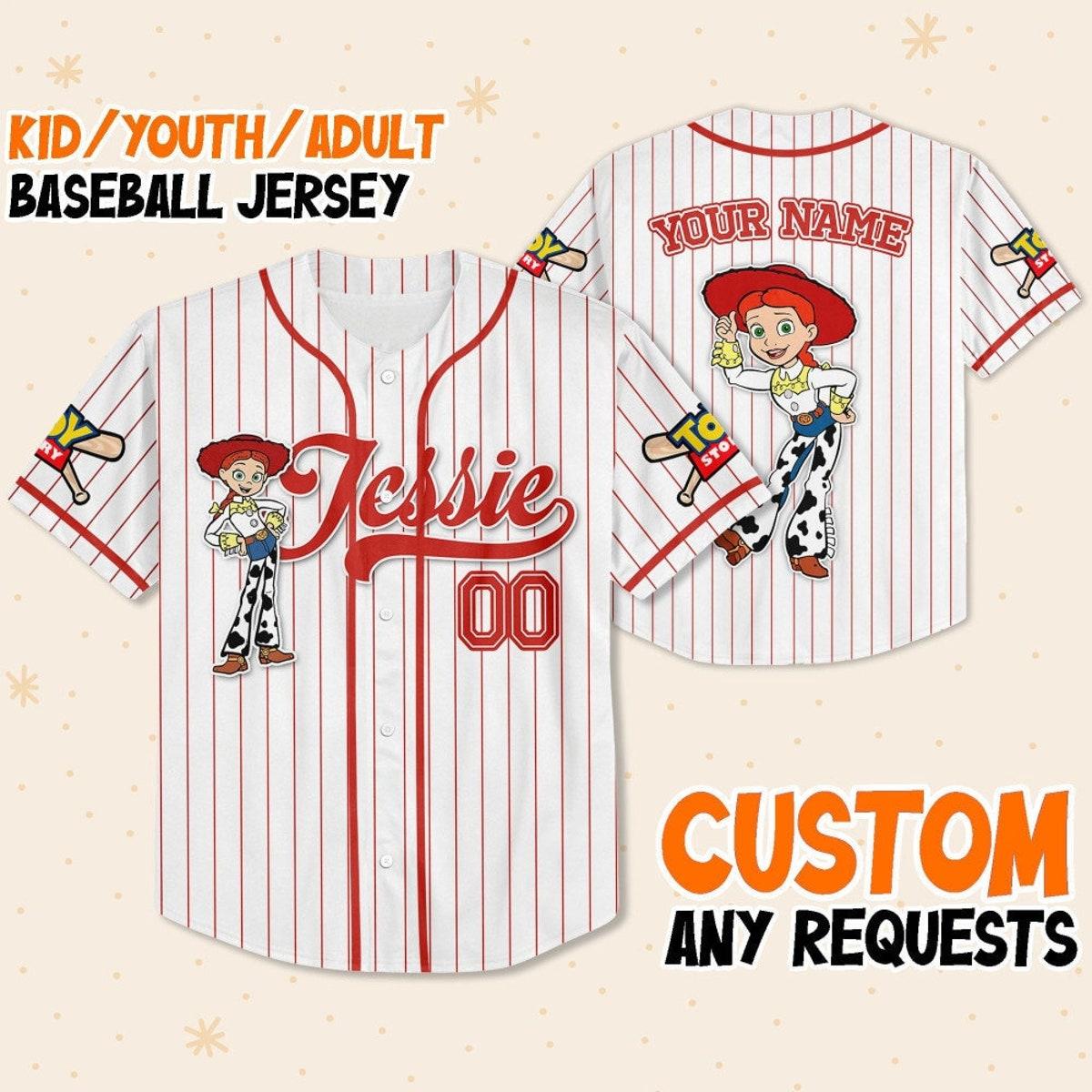 Custom Disney Toy Story Jessie Baseball Jersey 1