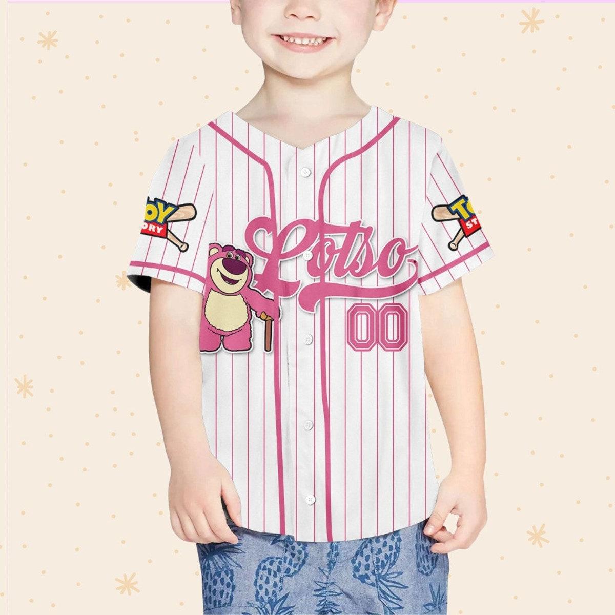 Custom Disney Toy Story Lotso Disney Baseball Jersey 4