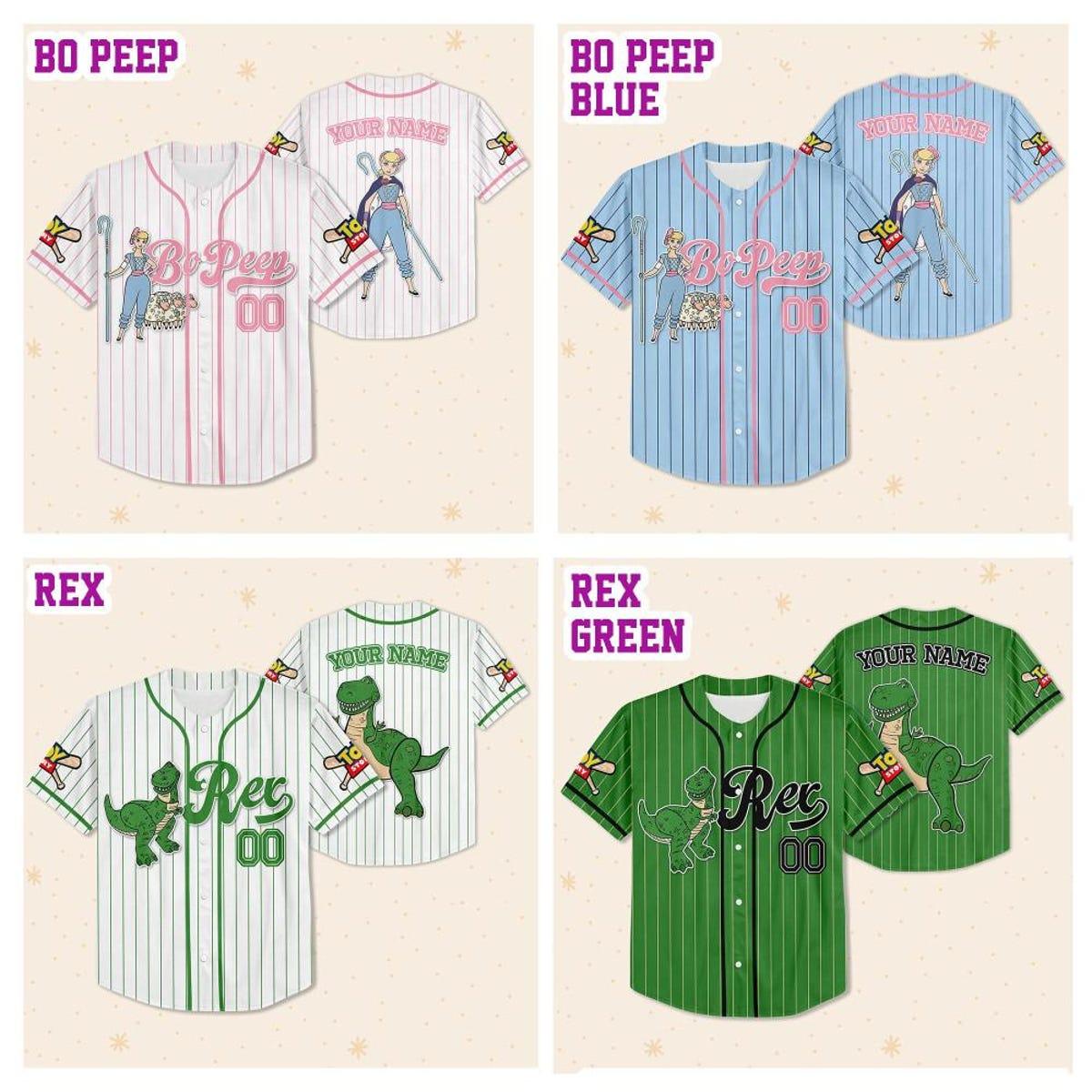 Custom Disney Toy Story Simple Collection Baseball Jersey 4