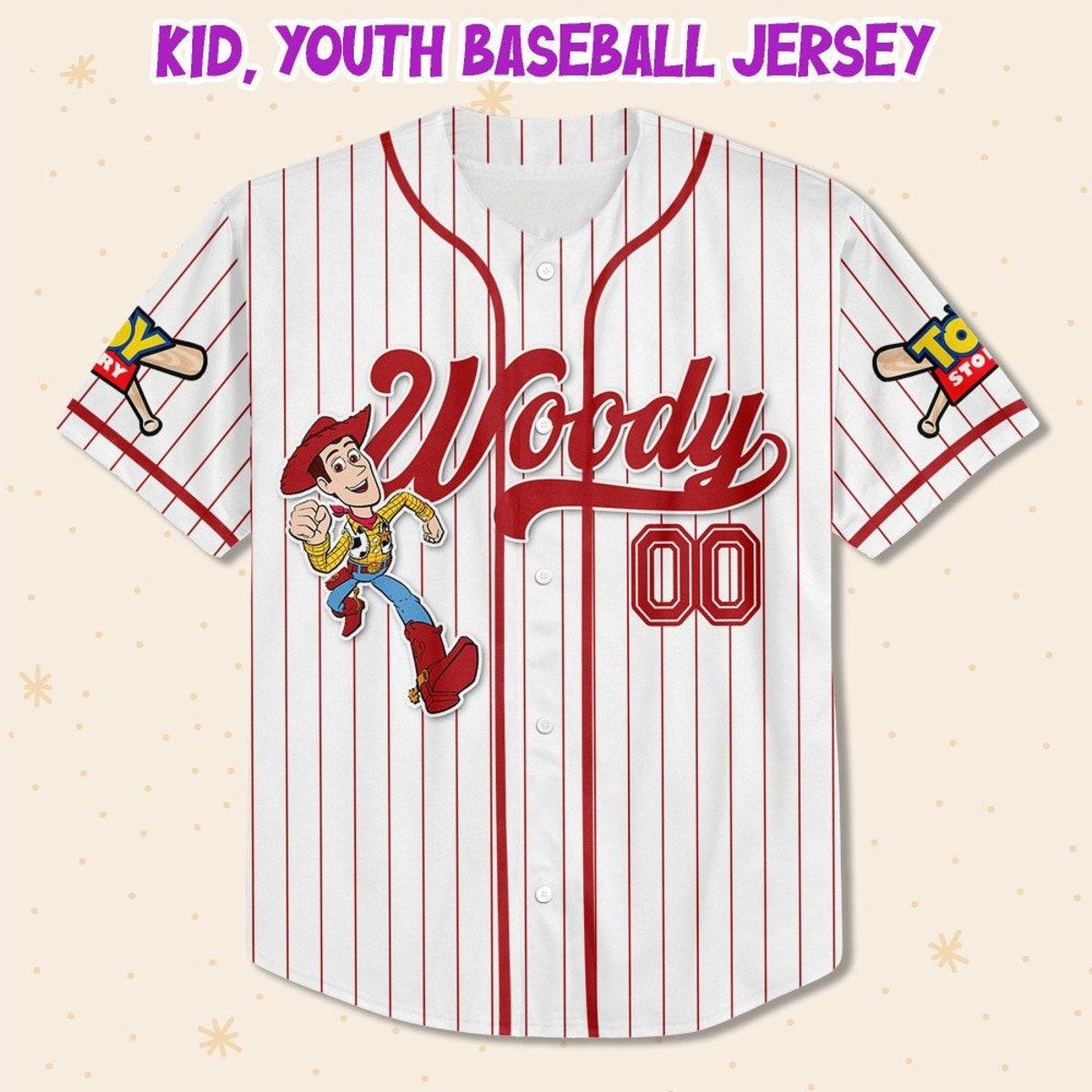 Custom Disney Toy Story Woody Baseball Jersey 2