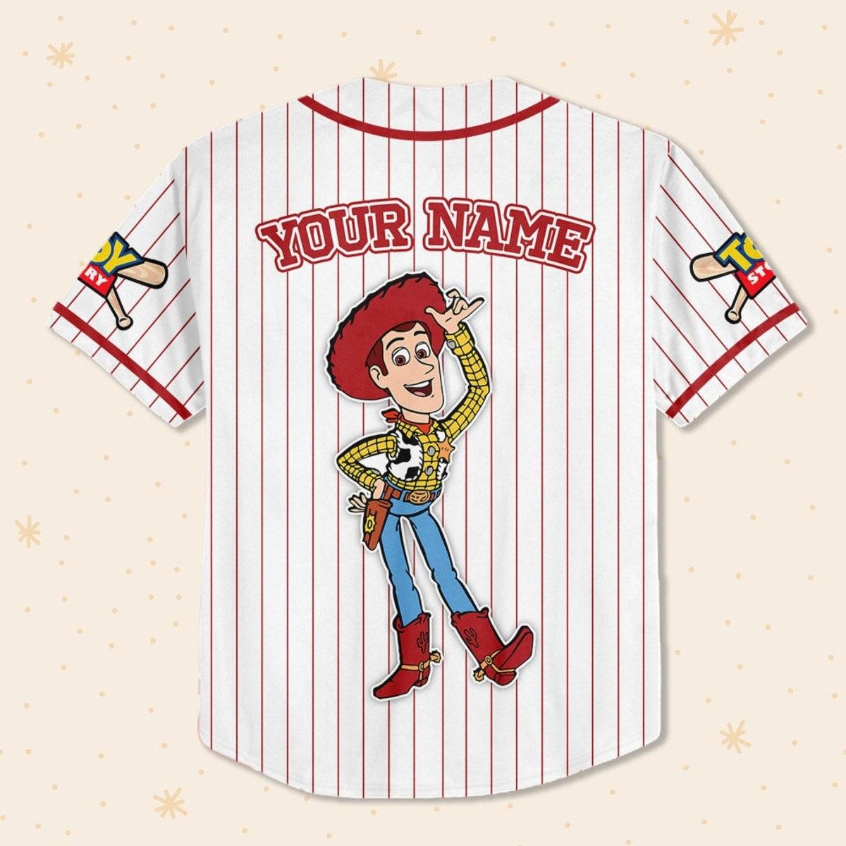 Custom Disney Toy Story Woody Baseball Jersey 3