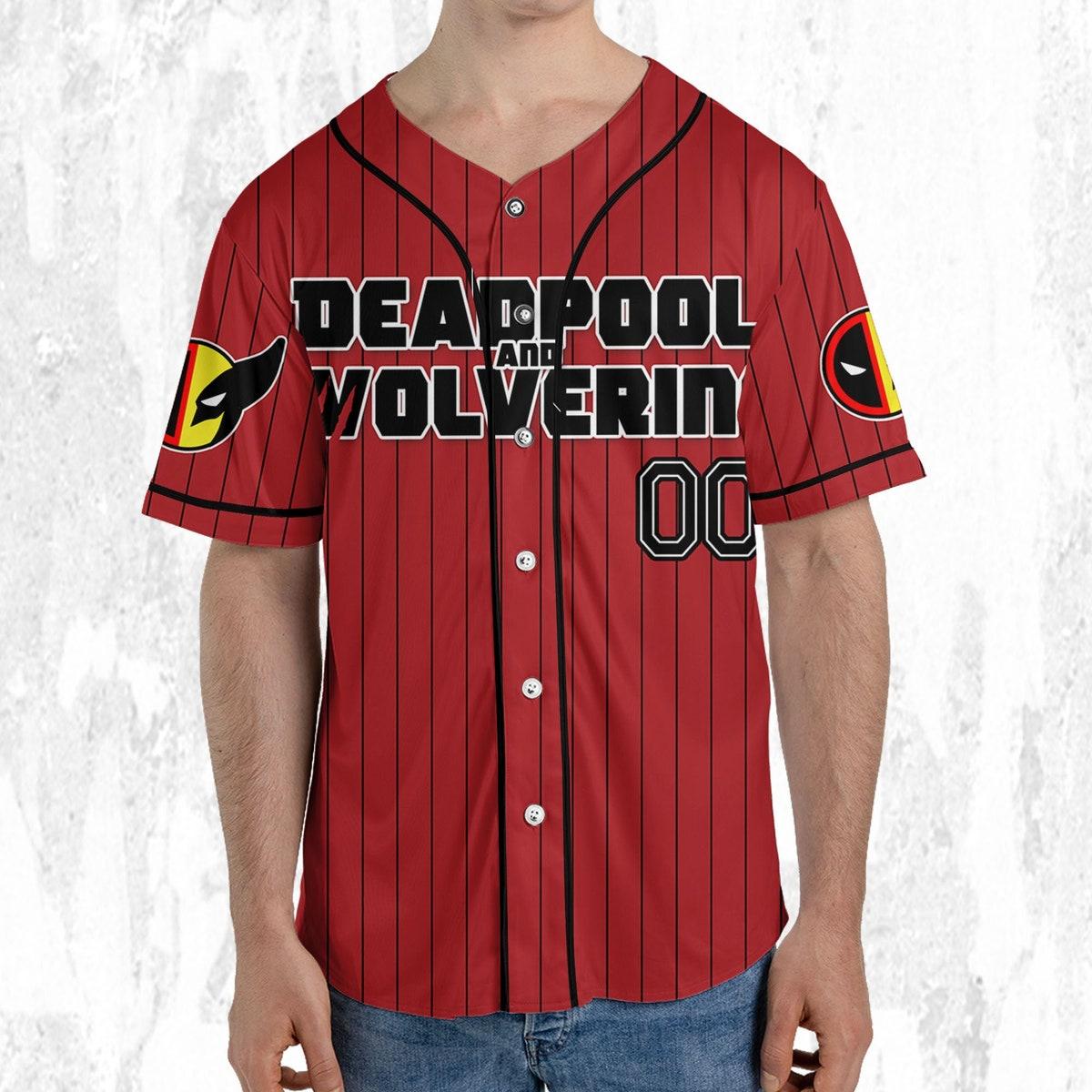 Custom Disney W And D Friendship Deadpool Baseball Jersey 5