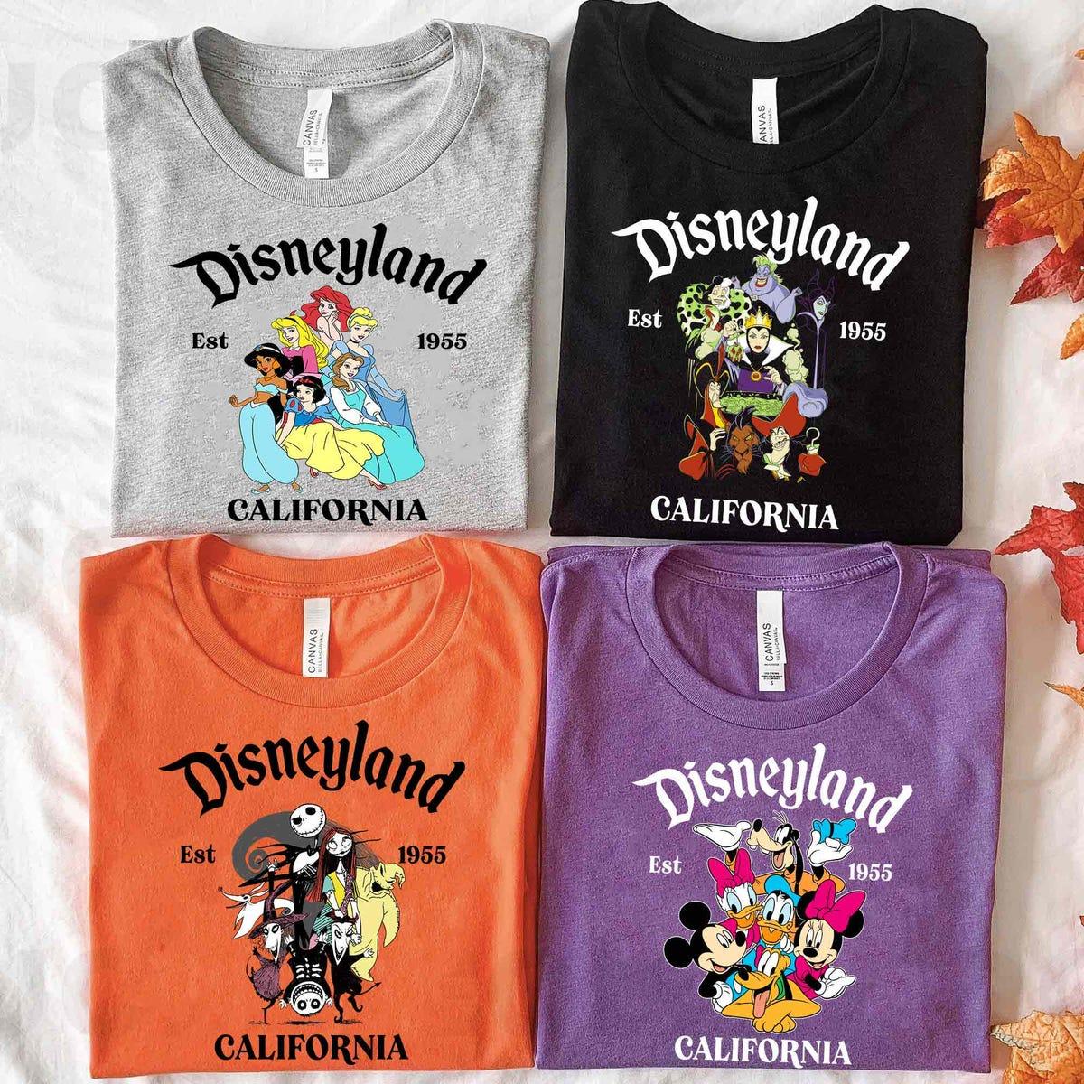 Custom Disneyland California 1955 Disney Villains Shirt 1