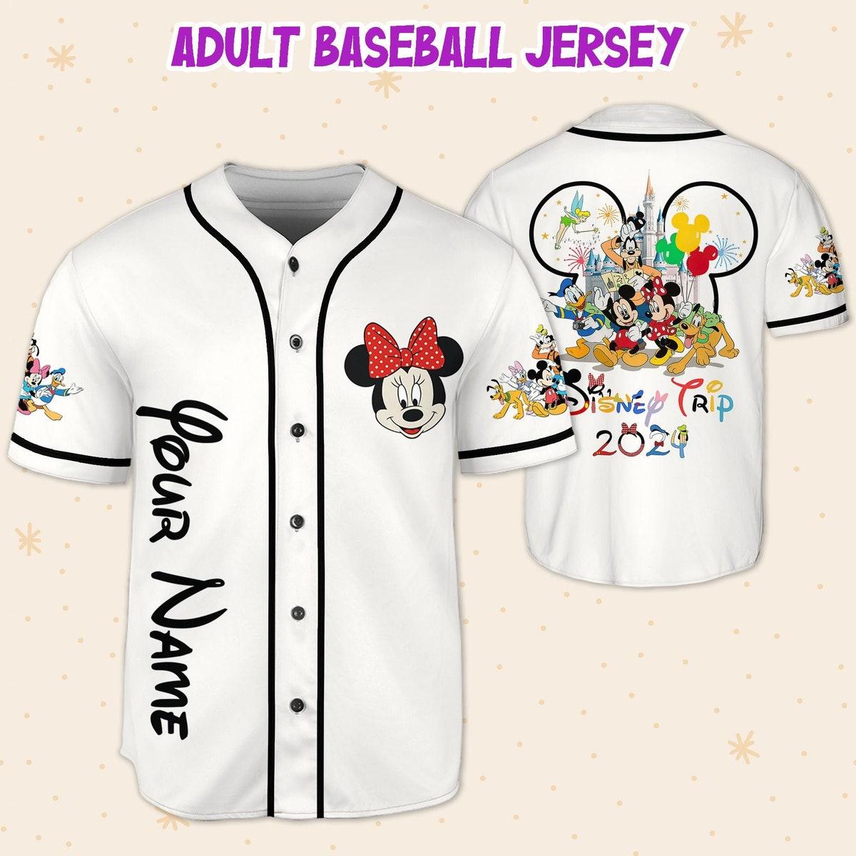 Custom Disneyland Disney Trip With Minnie Mouse 2024 Custom Baseball Jersey 5