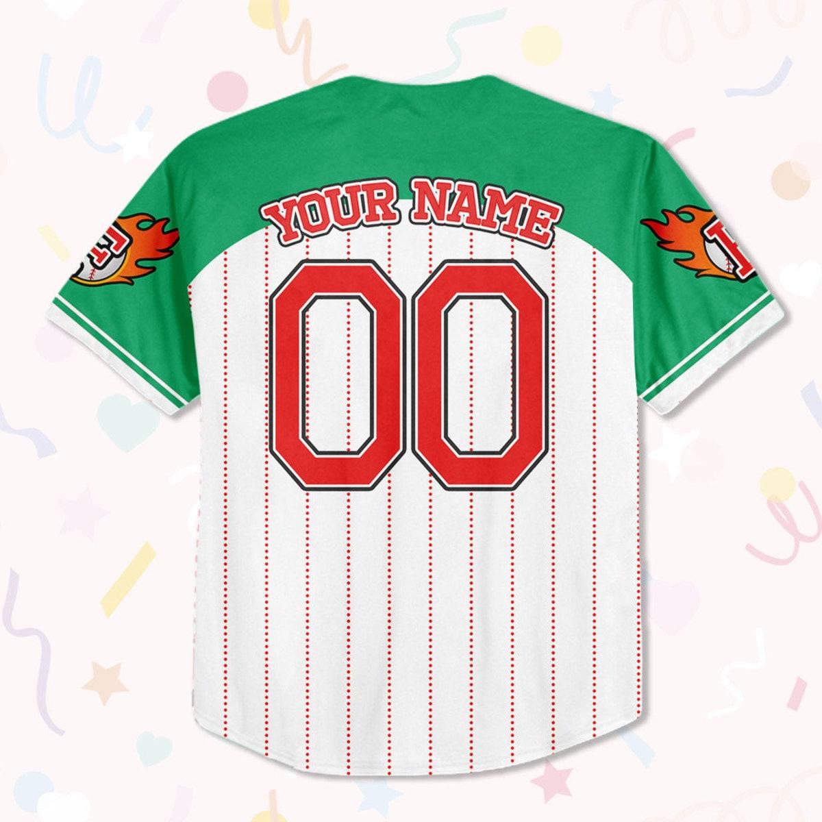 Custom Francesco Green Lightning Mcqueen Baseball Jersey 3