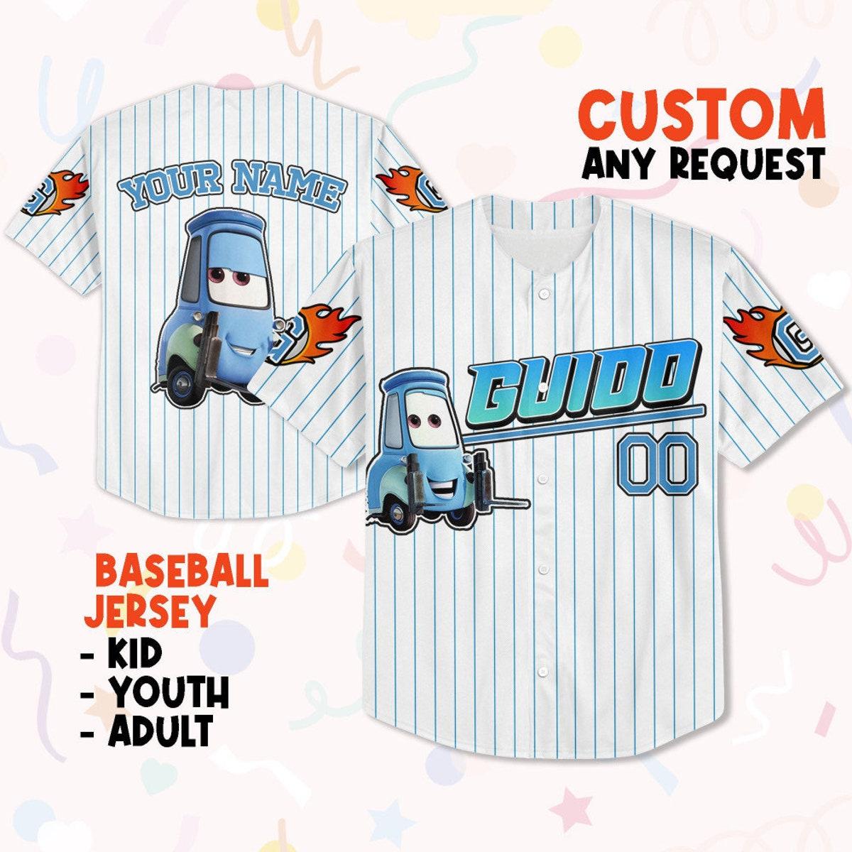 Custom Guido Blue Jersey Custom Text Baseball Jersey 1