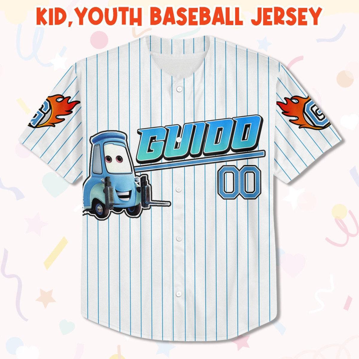 Custom Guido Blue Jersey Custom Text Baseball Jersey 2