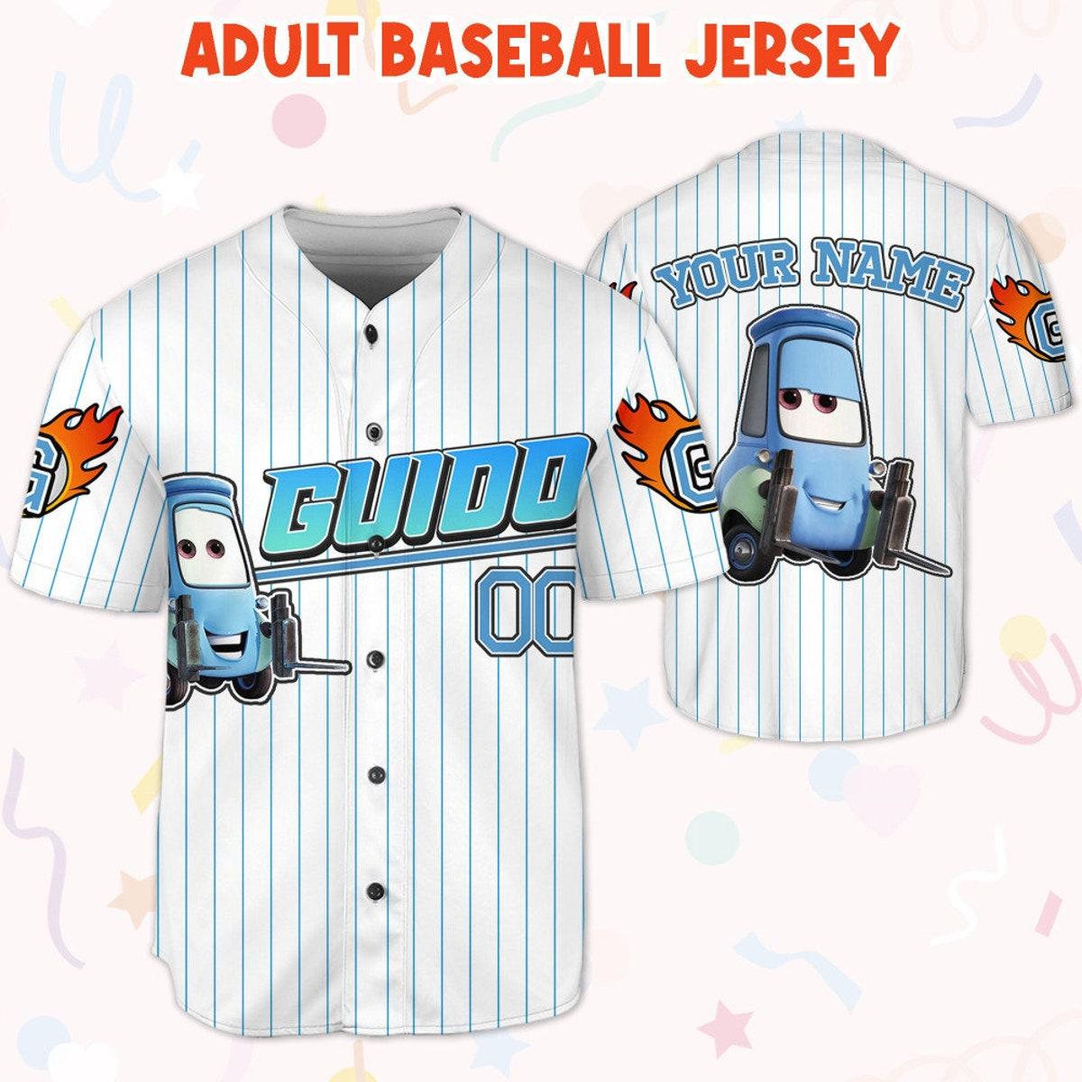 Custom Guido Blue Jersey Custom Text Baseball Jersey 5