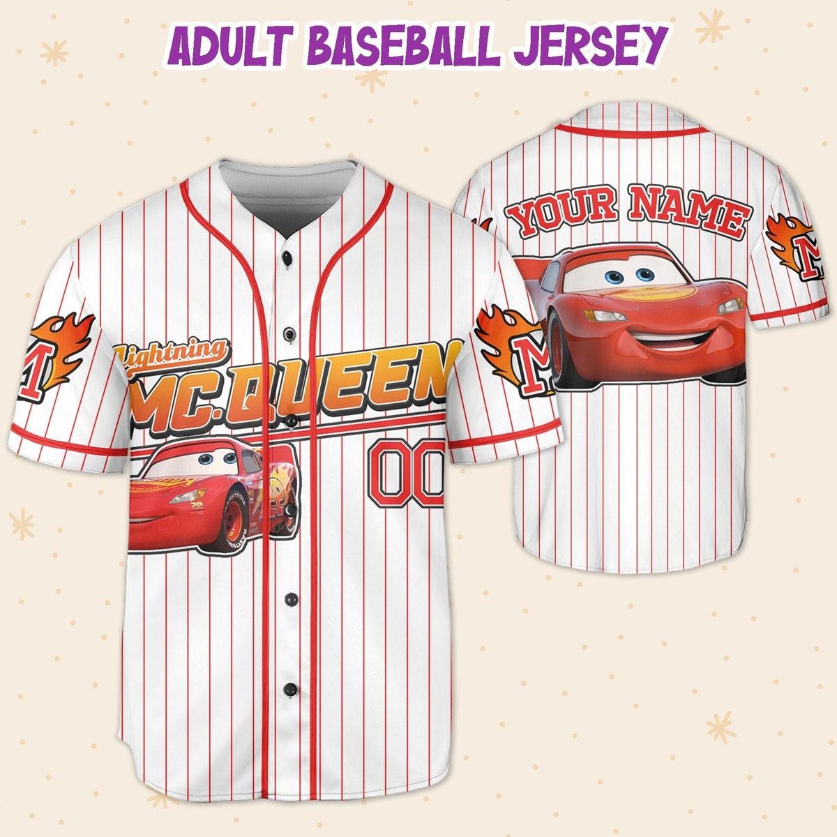 Custom Lightning Mcqueen Car Jersey Custom Text Baseball Jersey 5