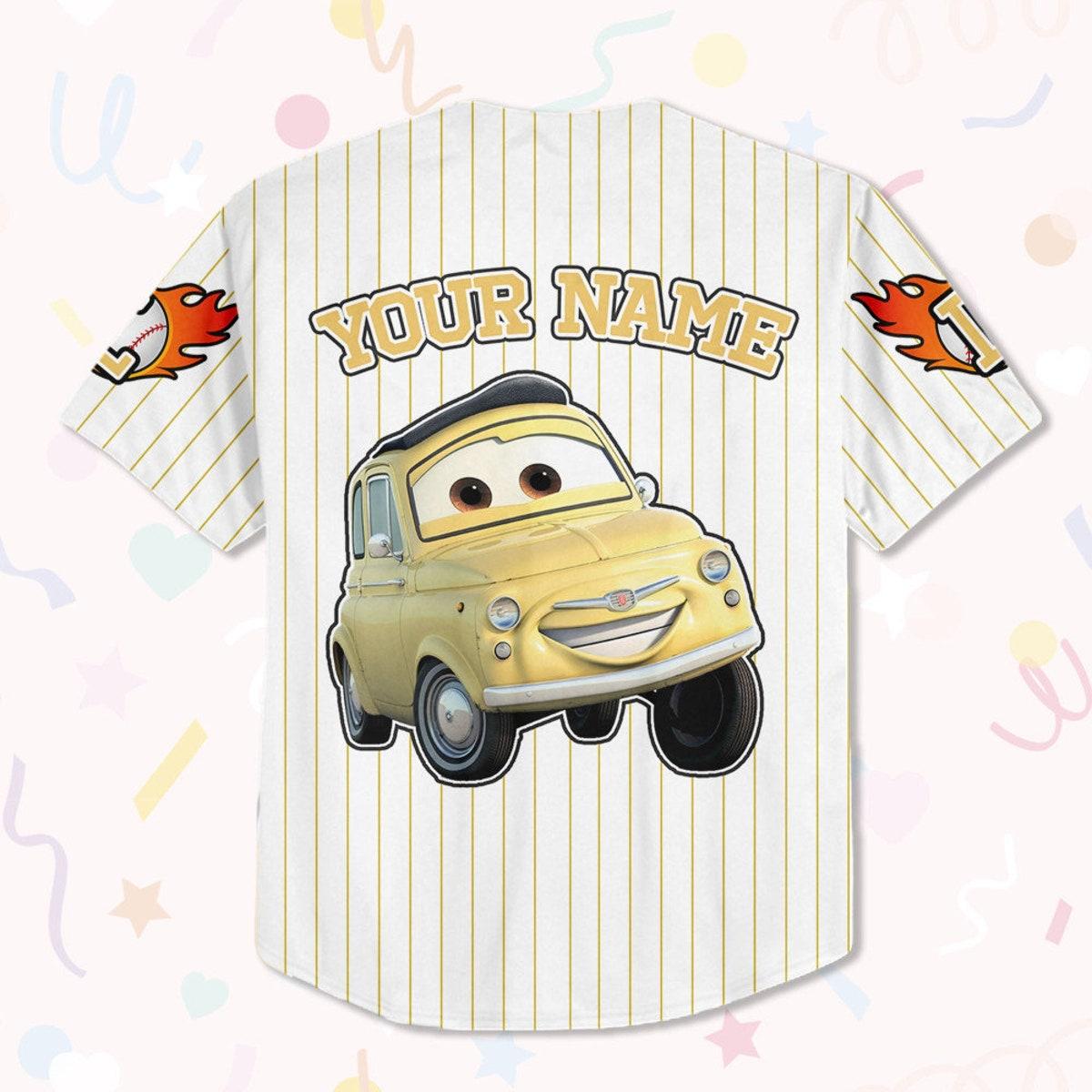 Custom Luigi Yellow Custom Text Baseball Jersey 3