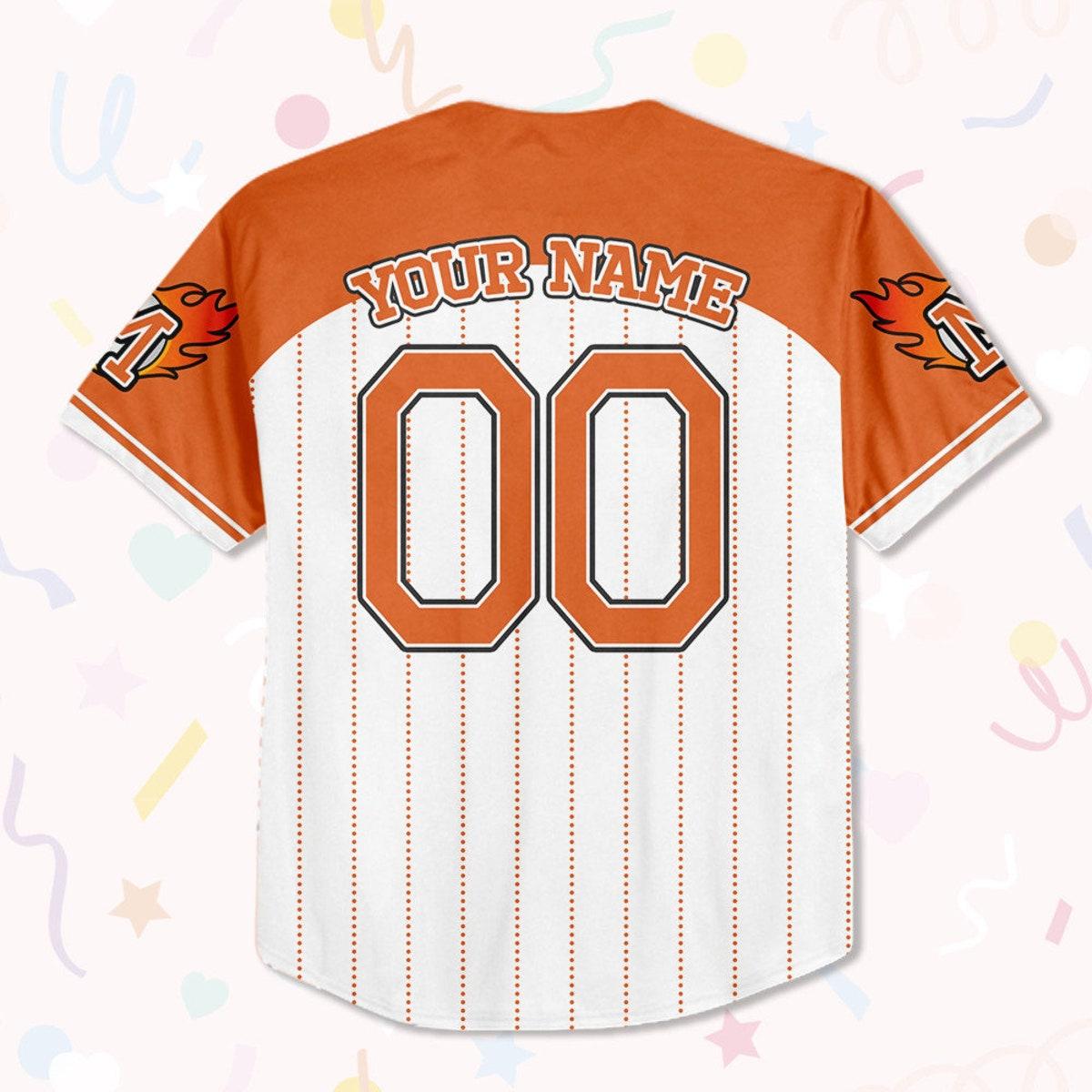 Custom Mater Orange Cool Lightning Mcqueen Baseball Jersey 3