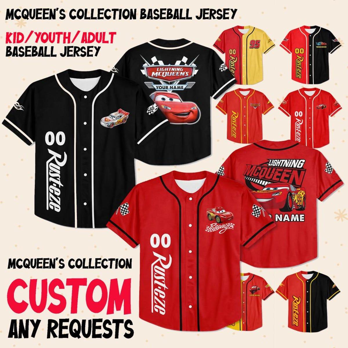 Custom Mcqueen Collection Choose Style Baseball Jersey 1