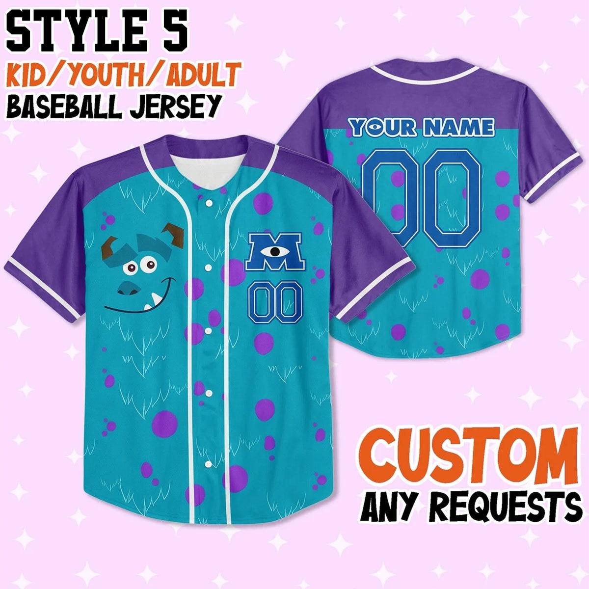 Custom Monster Inc Collections Baseball Jersey 6