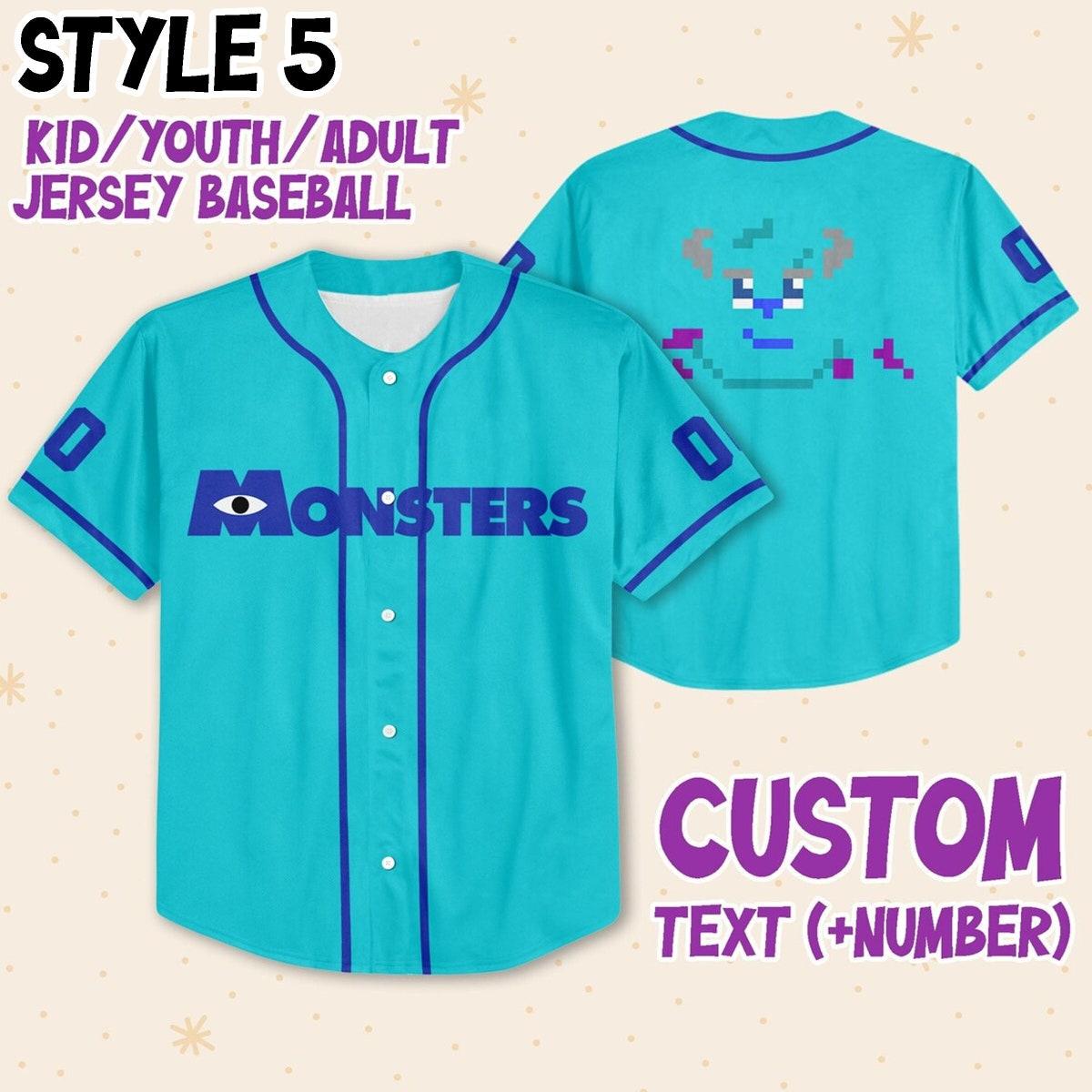 Custom Monster Inc Disney Baseball Jersey 6