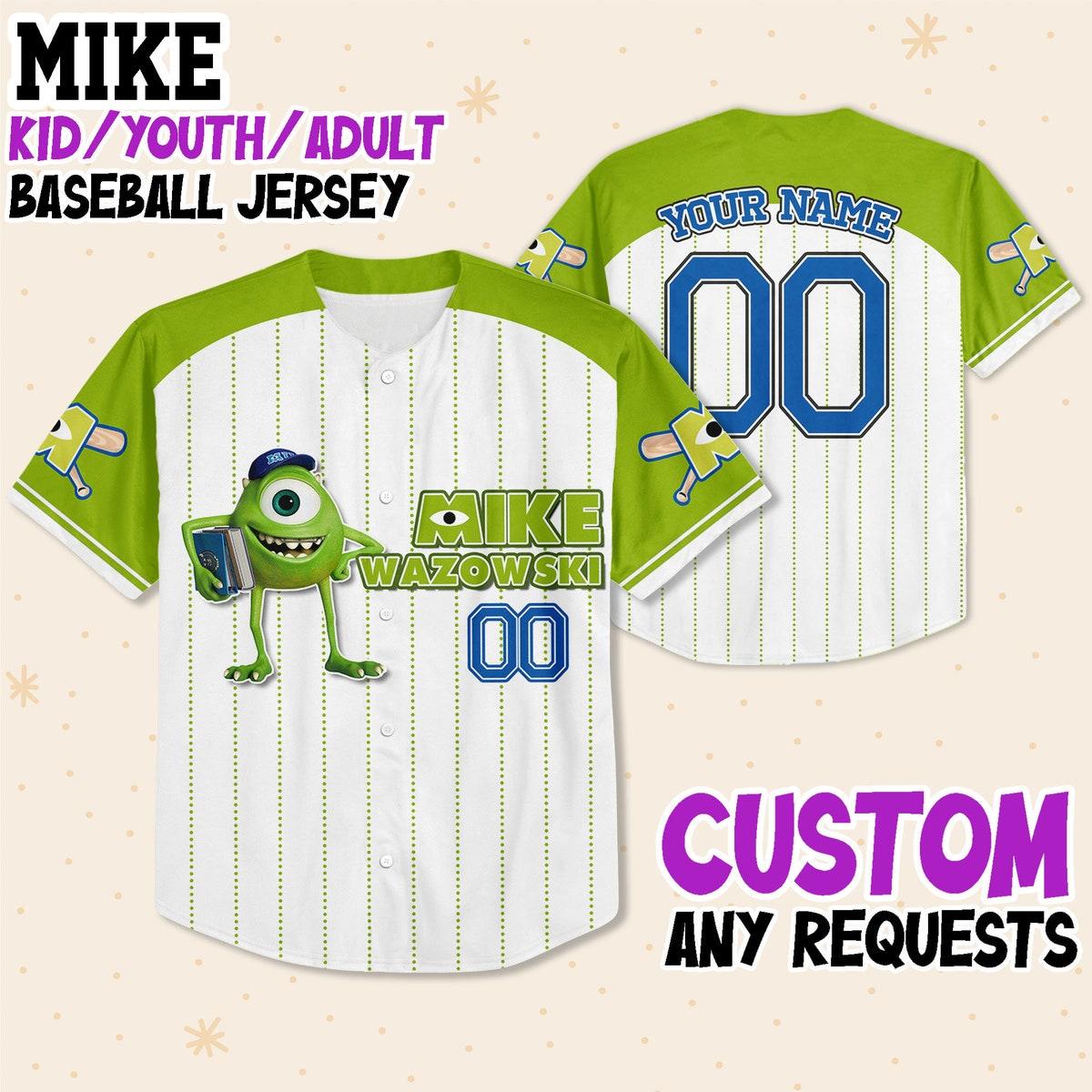 Custom Monster University Collection Baseball Jersey 2