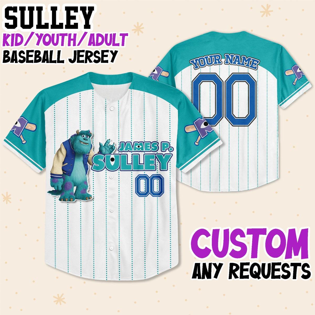 Custom Monster University Collection Baseball Jersey 3