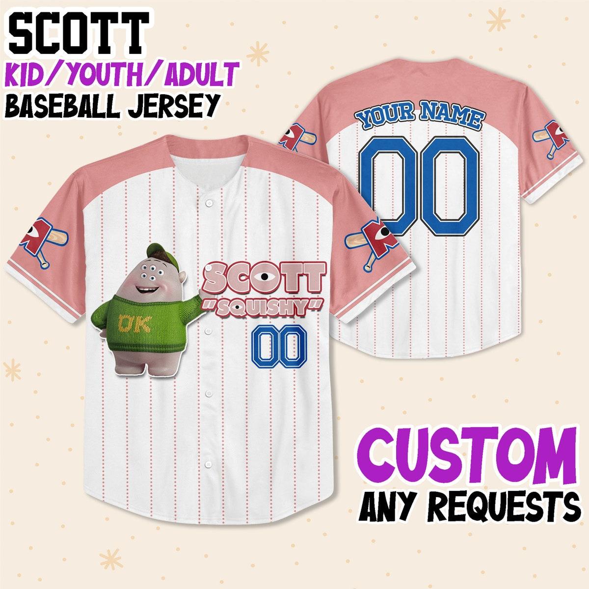 Custom Monster University Collection Baseball Jersey 6