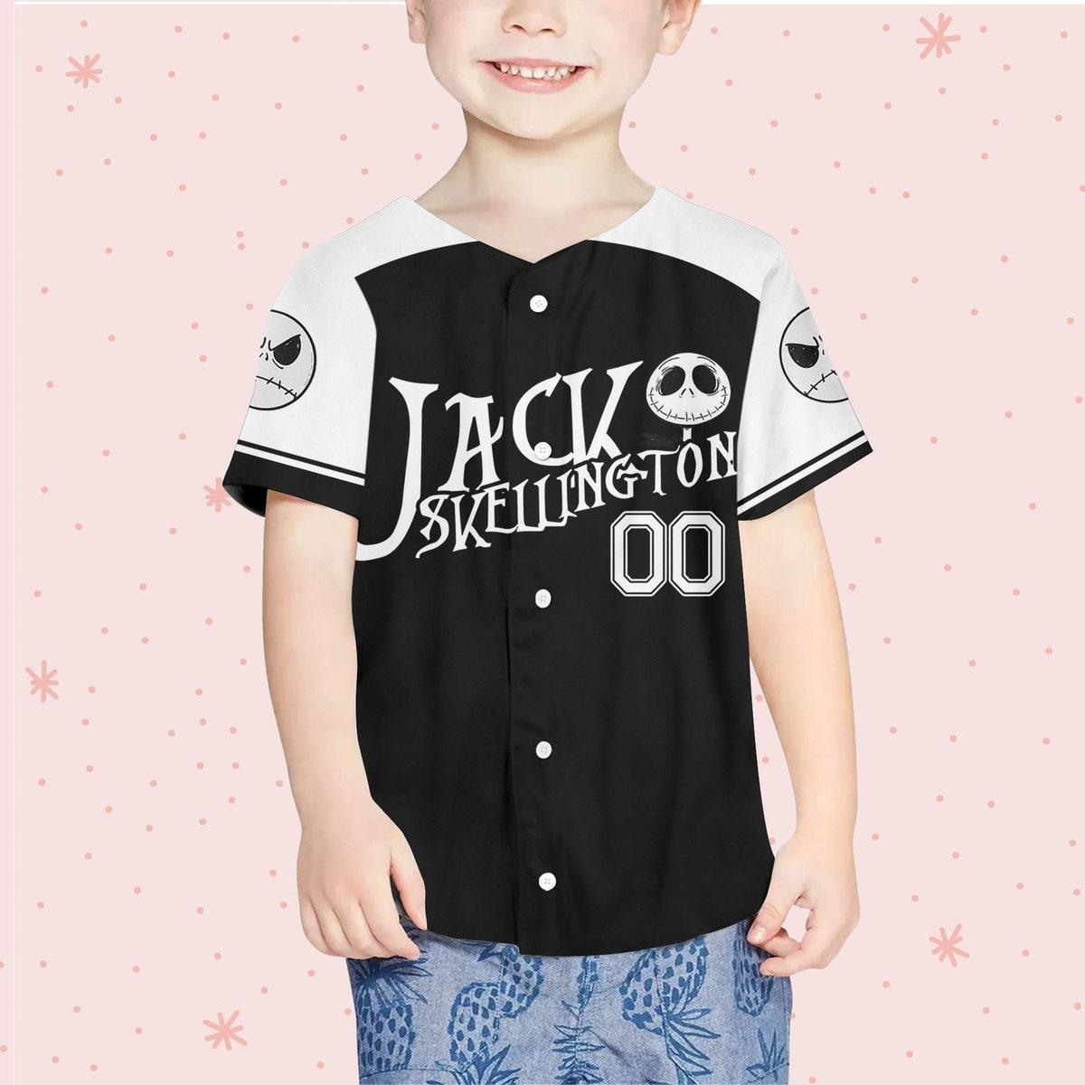 Custom Nightmare Before Christmas Jack Skellington Baseball Jersey 4