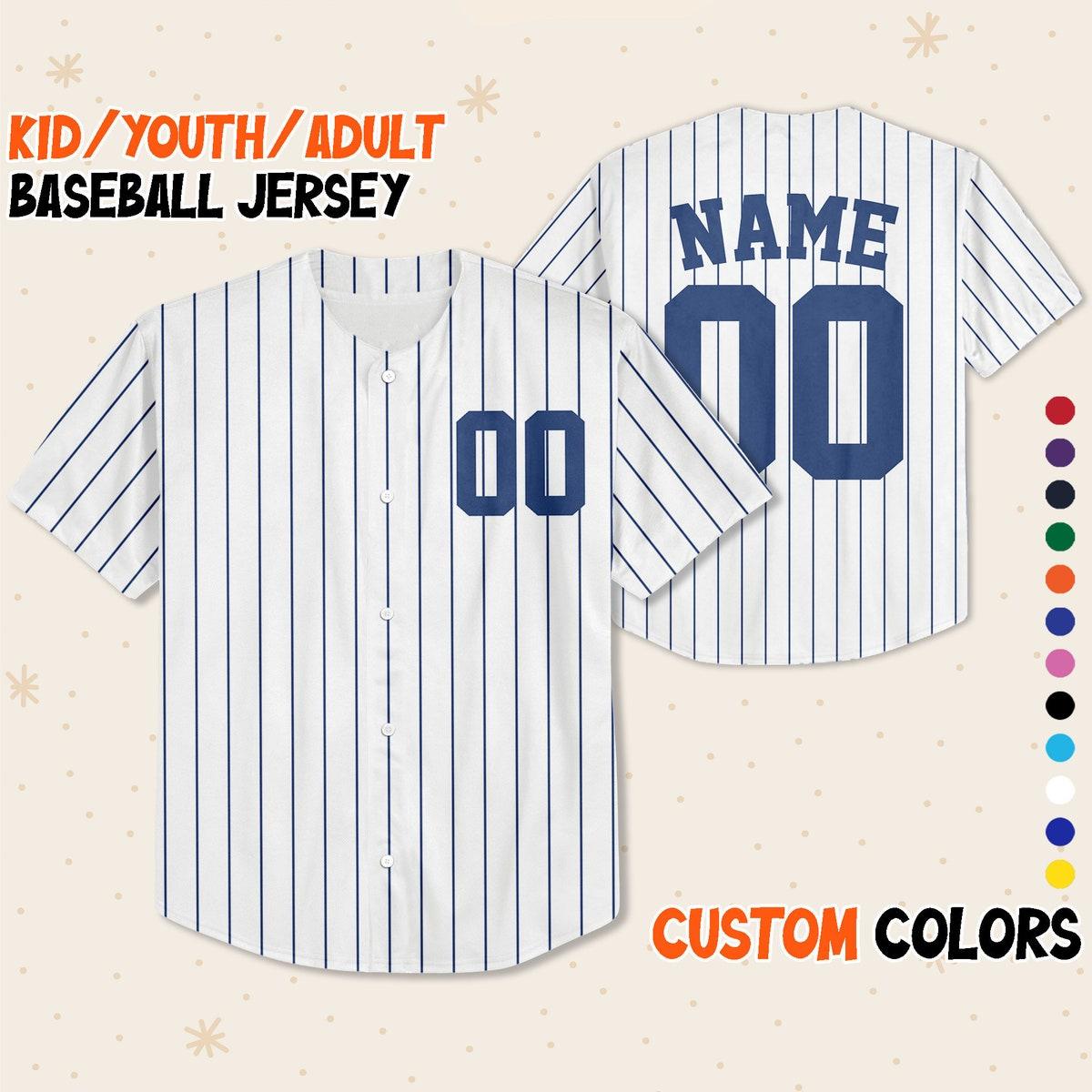 Custom Pinstripe Baseball Jersey Sports Team Baseball Jersey 1