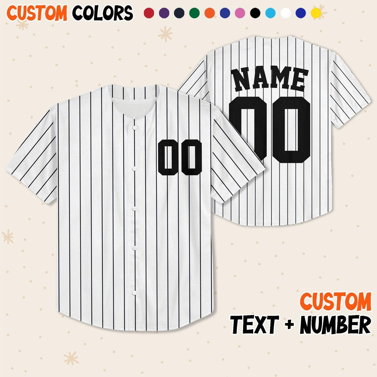 Custom Pinstripe Baseball Jersey Sports Team Baseball Jersey 2